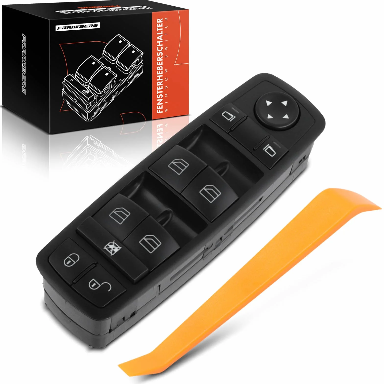 Frankberg Interruttori alzacristalli Anteriore sinistro Compatibile con B-Class W245 Classe A W169 Replace# 16982066109174