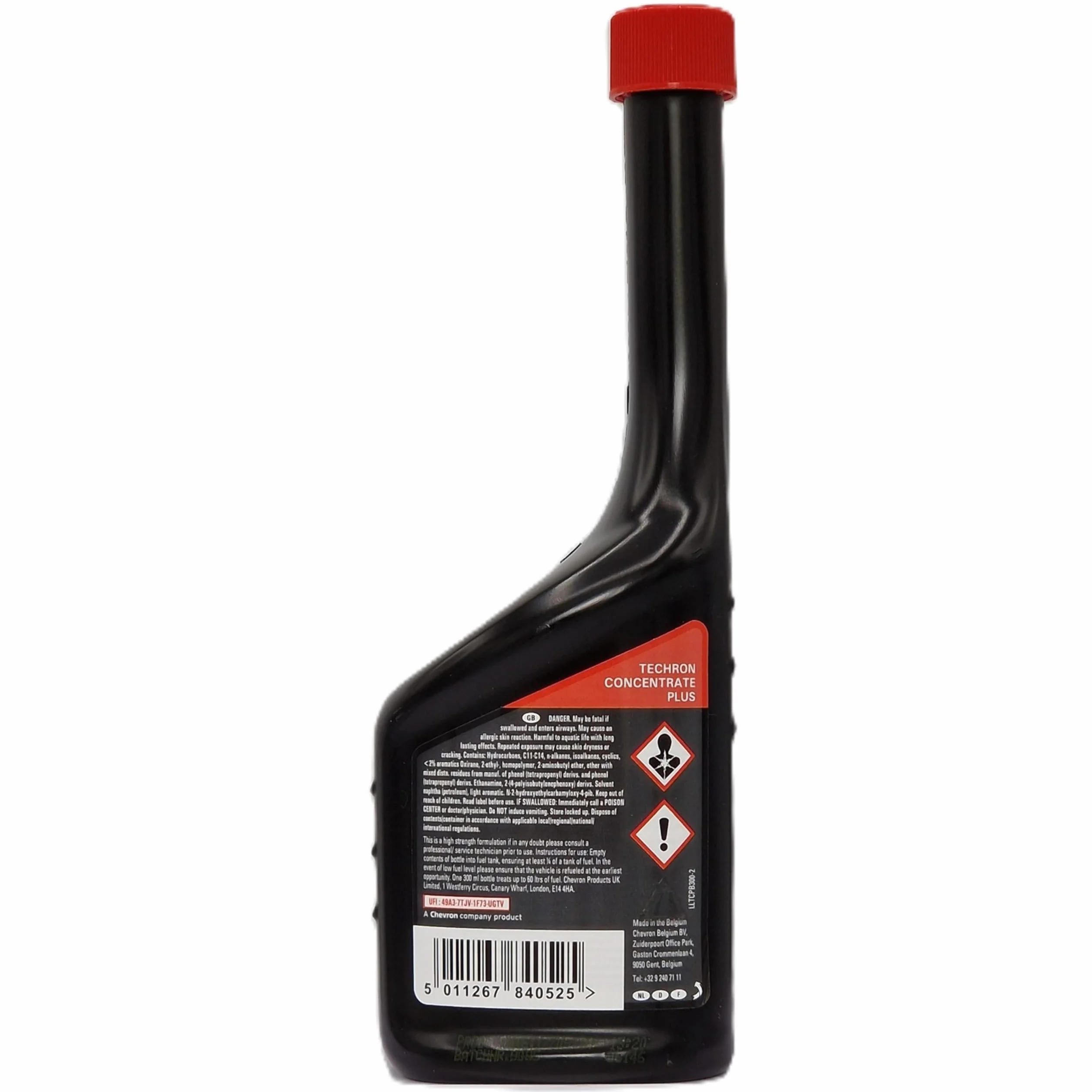 Texaco TECHRON Concentrate Plus Detergente per sistemi a Benzina, 300 ml, additivo per Motore a Benzina, rimuove i depositi degli iniettori, migliora Le Prestazioni del Motore, efficienza del