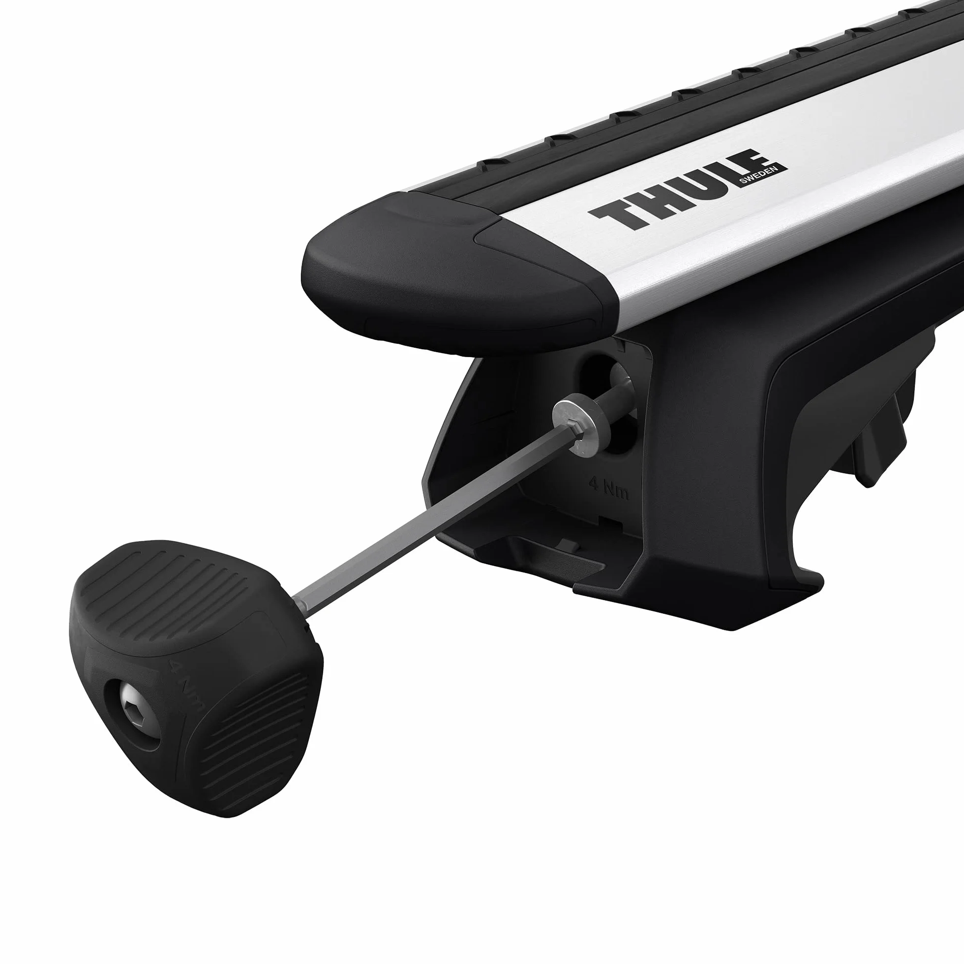 Thule Evo Raised Rail Piede Per Veicoli Confezione Da 4 Nero Black, One-Size