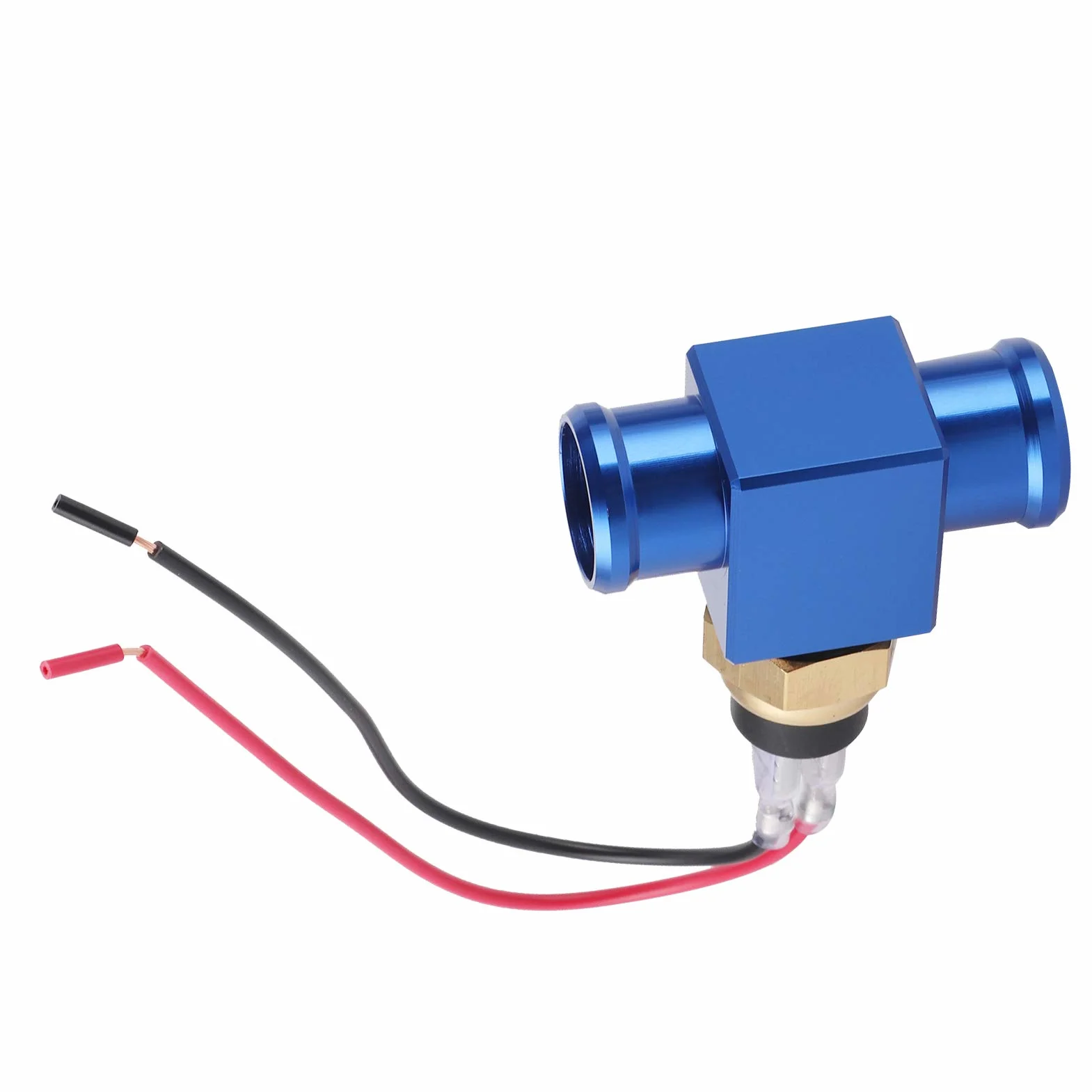 Interruttore di temperatura, termostato in lega di alluminio Interruttore temperatura acqua Radiatore Sensore temperatura ventola refrigerante Sensori temperatura per moto ATV Fuoristrada(blu) adatto