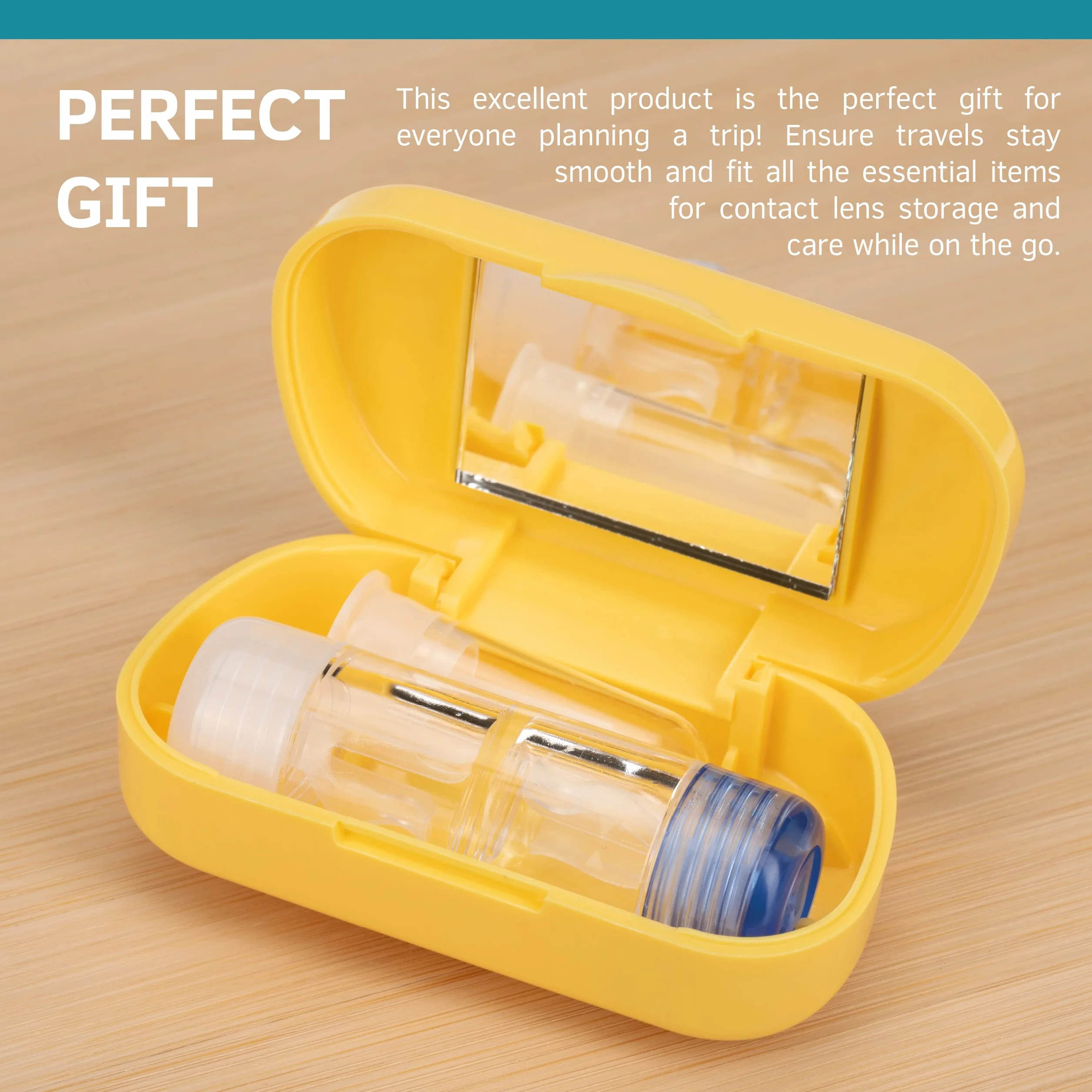 Kit da viaggio per lenti a contatto rigide RGP con custodia, specchio e dispositivo di rimozione