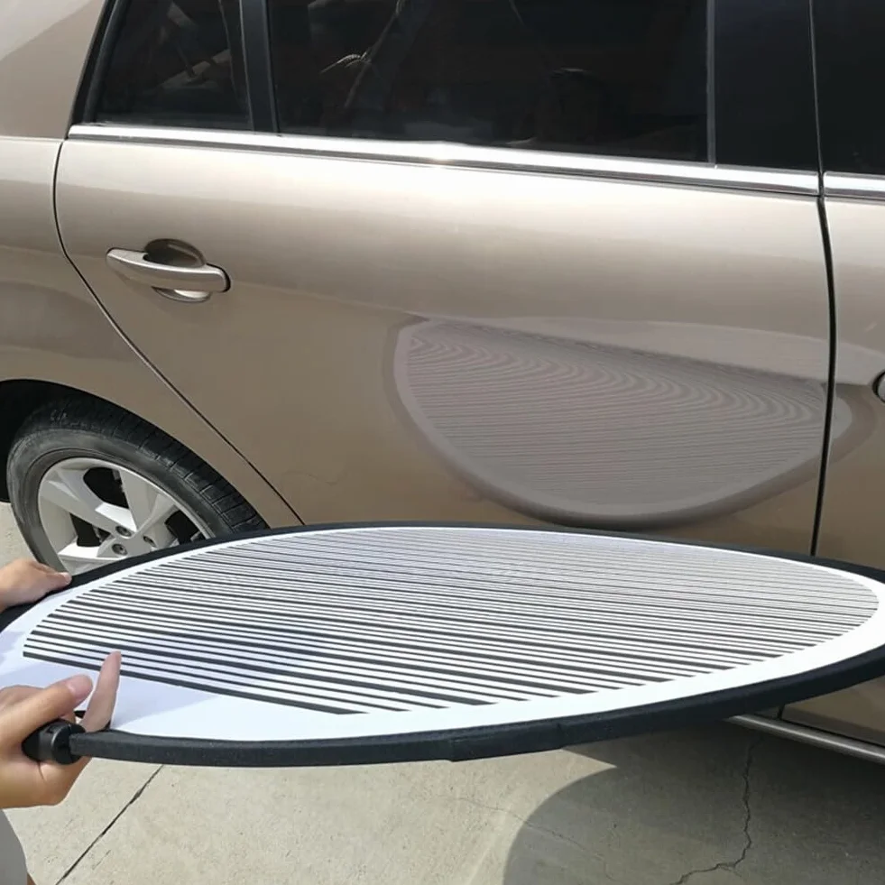 Pannello riflettente per ammaccature, 80 cm, circolare, strumento di riparazione per ammaccature, per la rimozione e il restauro di ammaccature senza vernice
