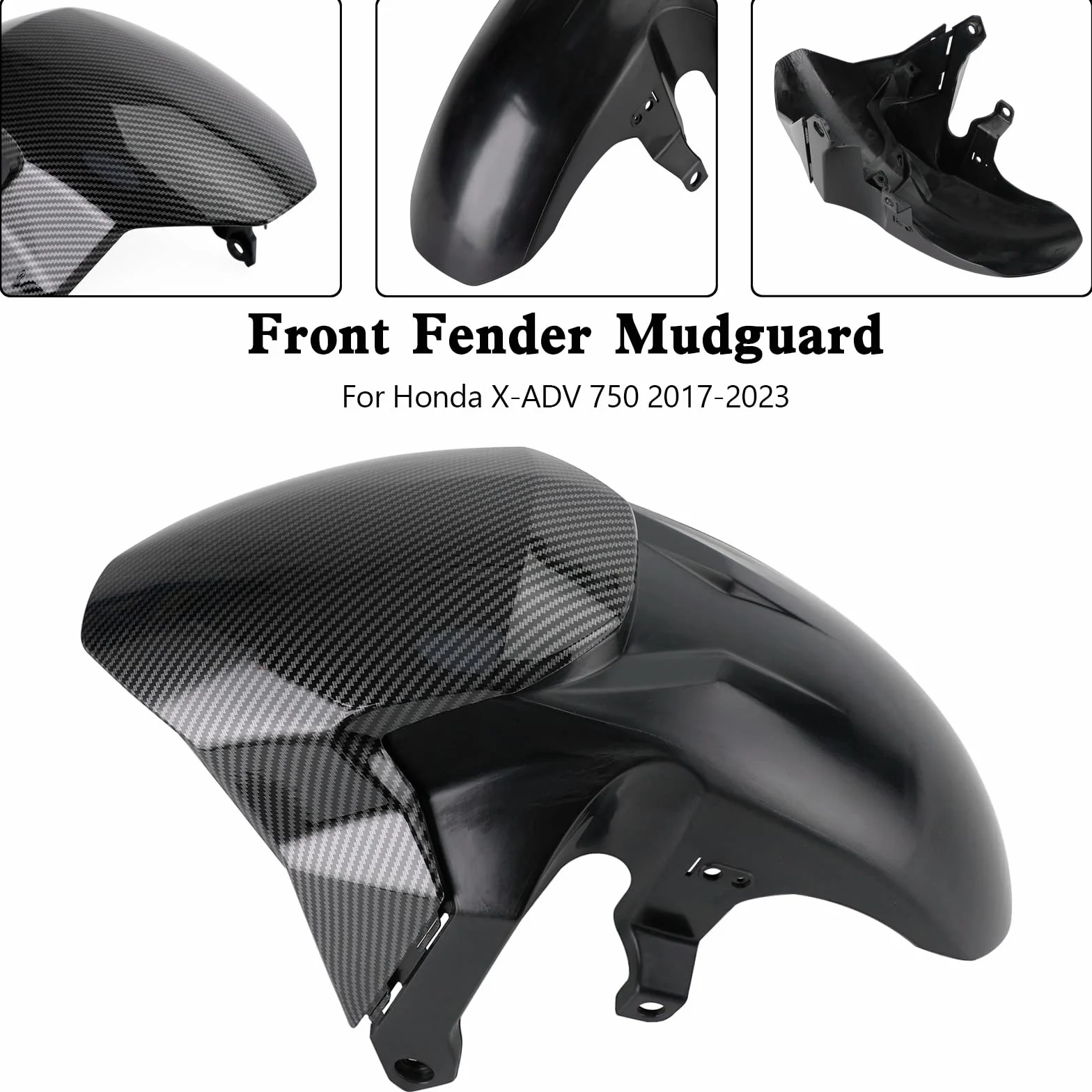 Topteng Front Fender Mudguard Fairing Adatto per Honda XADV750 X-ADV 750 2017-2023 Carbon
