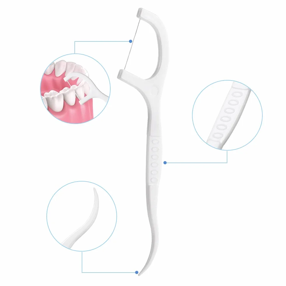 Filippo Bianchini 150 Pezzi Filo Interdentale Forcella Interdentale Bastoncini Portatili Cura Dentistica