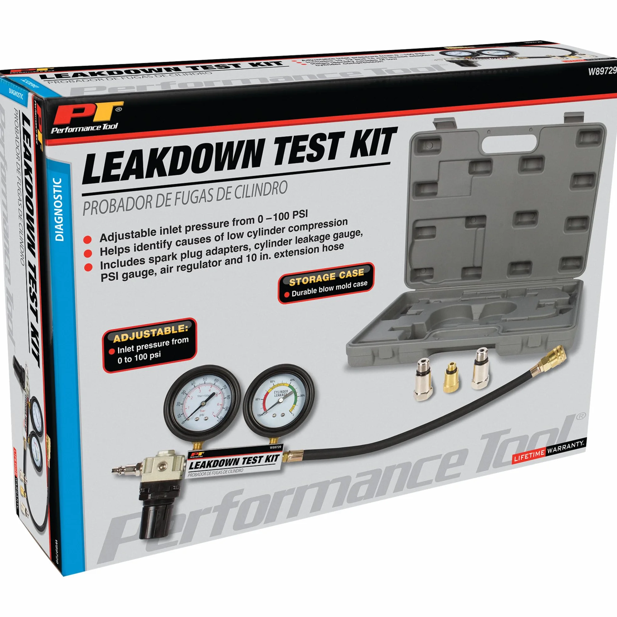 Performance Tool Prestazioni Strumento w89729 Leak-Down Kit di Test (Non di Compressione Tester)