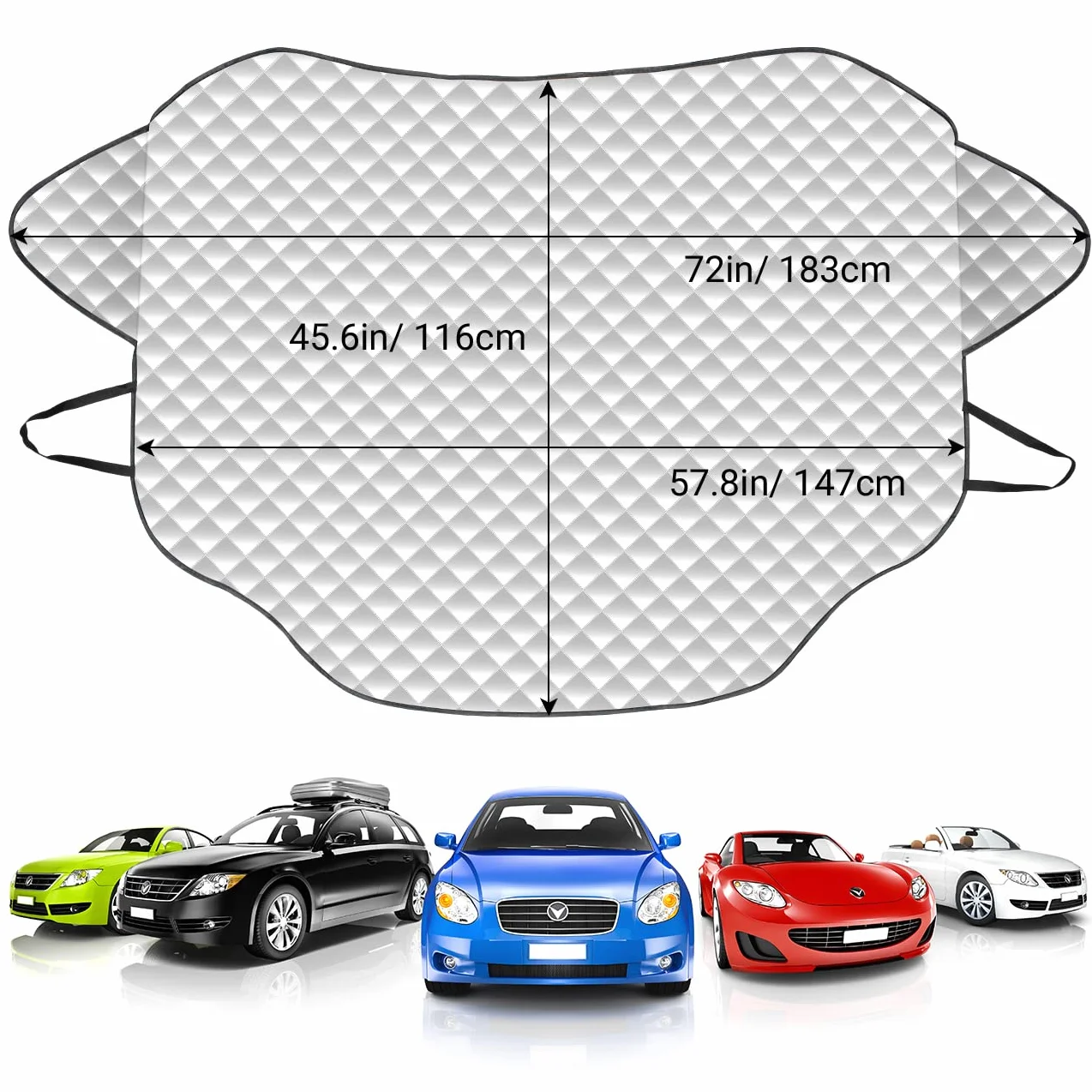 Favoto Parasole Parabrezza Auto Magnetico 147x116cm Copertura Protezione Gelo Acqua Pioggia Neve UV