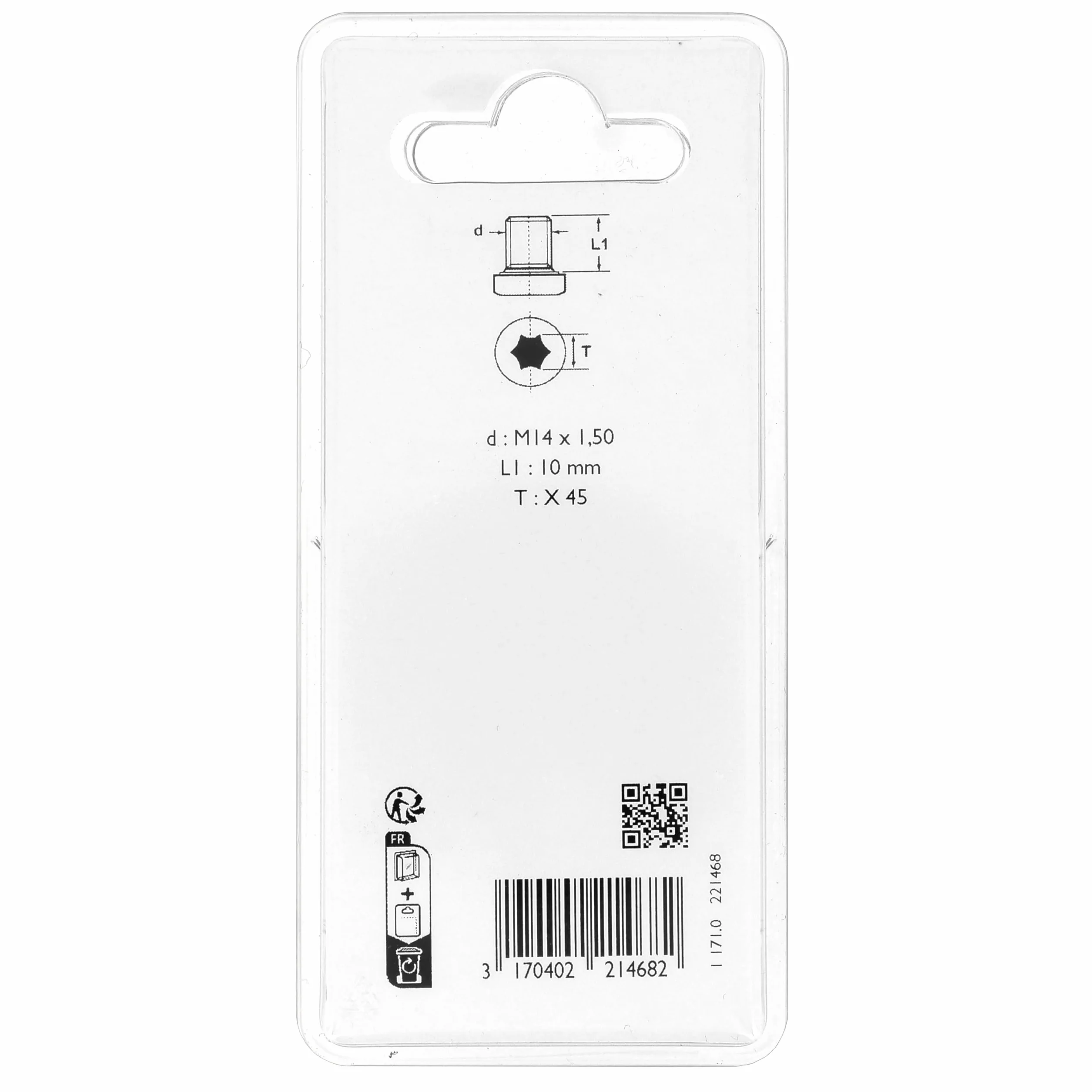 Restagraf - Bouchon de Vidange avec Joint Assemblé - M14-1,5 x 10 mm - Compatibile con Alfa Romeo, Chevrolet, Citroën, Fiat, Ford, Lancia, Opel, Peugeot, Suzuki (Certains Moteurs) - Réf. 221468