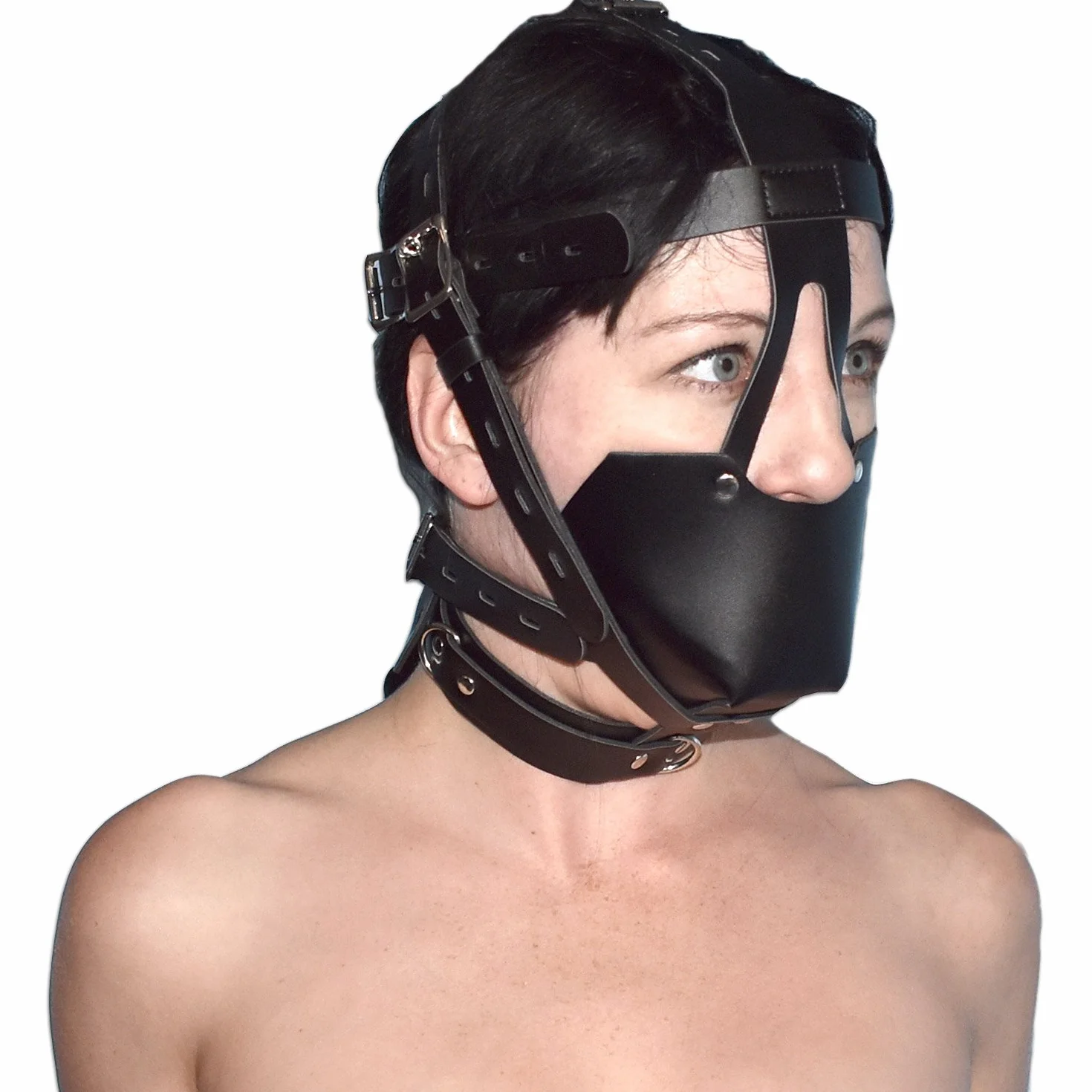 Museruola BDSM Bavaglio chiudibile Imbracatura Gag