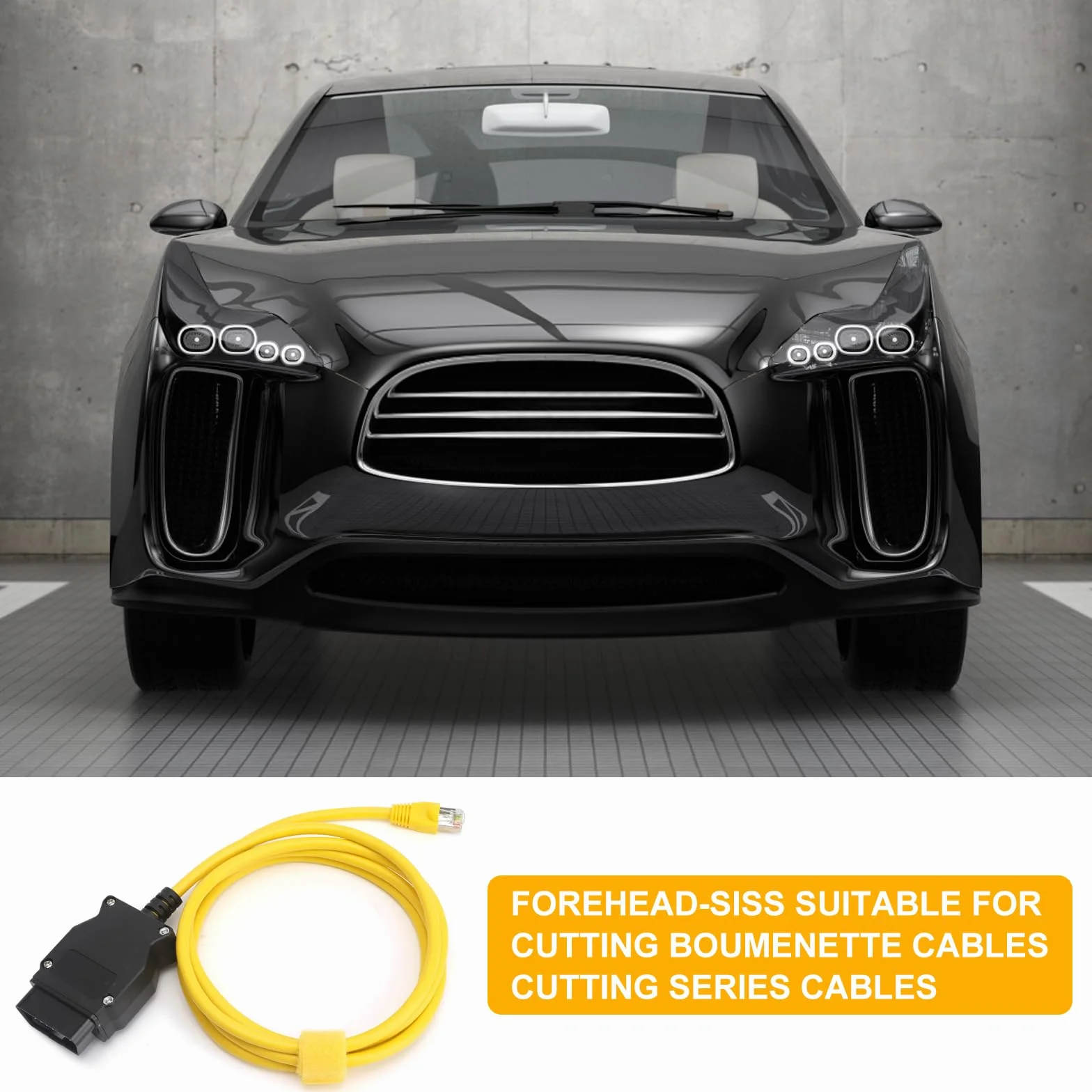 VOSSOT Cavo ENET OBD2 per BMW Serie F - Codifica Plug & Play con adattatore RJ45 Ethernet, compatibile con E-SYS