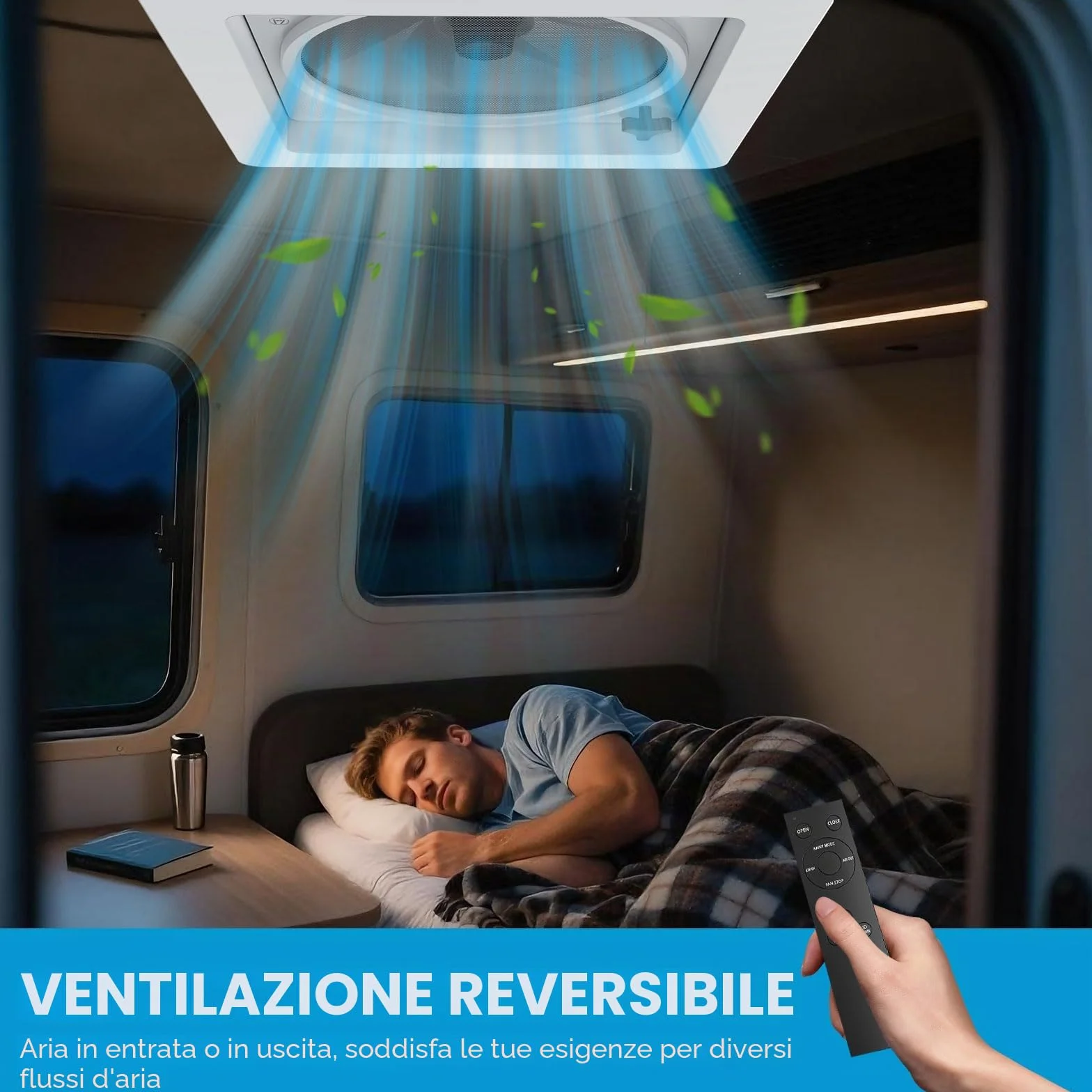2012 Air Max Ventilatore Da Tetto Camping Car Elettrico Ultra basso rumore Ventilazione RV permanente Ventola di Estrazione Reversibile 12V con 14" copertura UV Traslucente