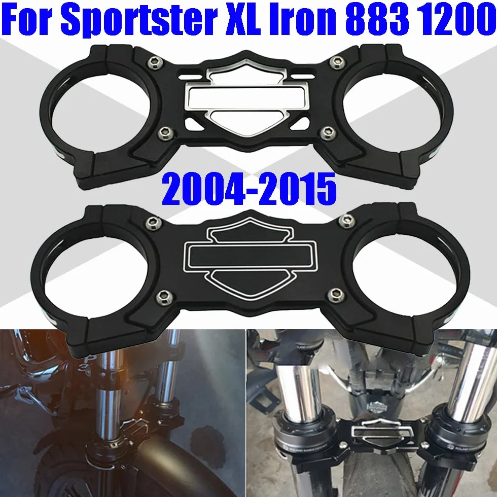 Moto Forcelle Forcella Anteriore Brace Balance Shock Staffa Sospensione Ammortizzatore Stabilizzatore Supporto per Harley Sportster XLIron 883 1200 2004-2018 (A)
