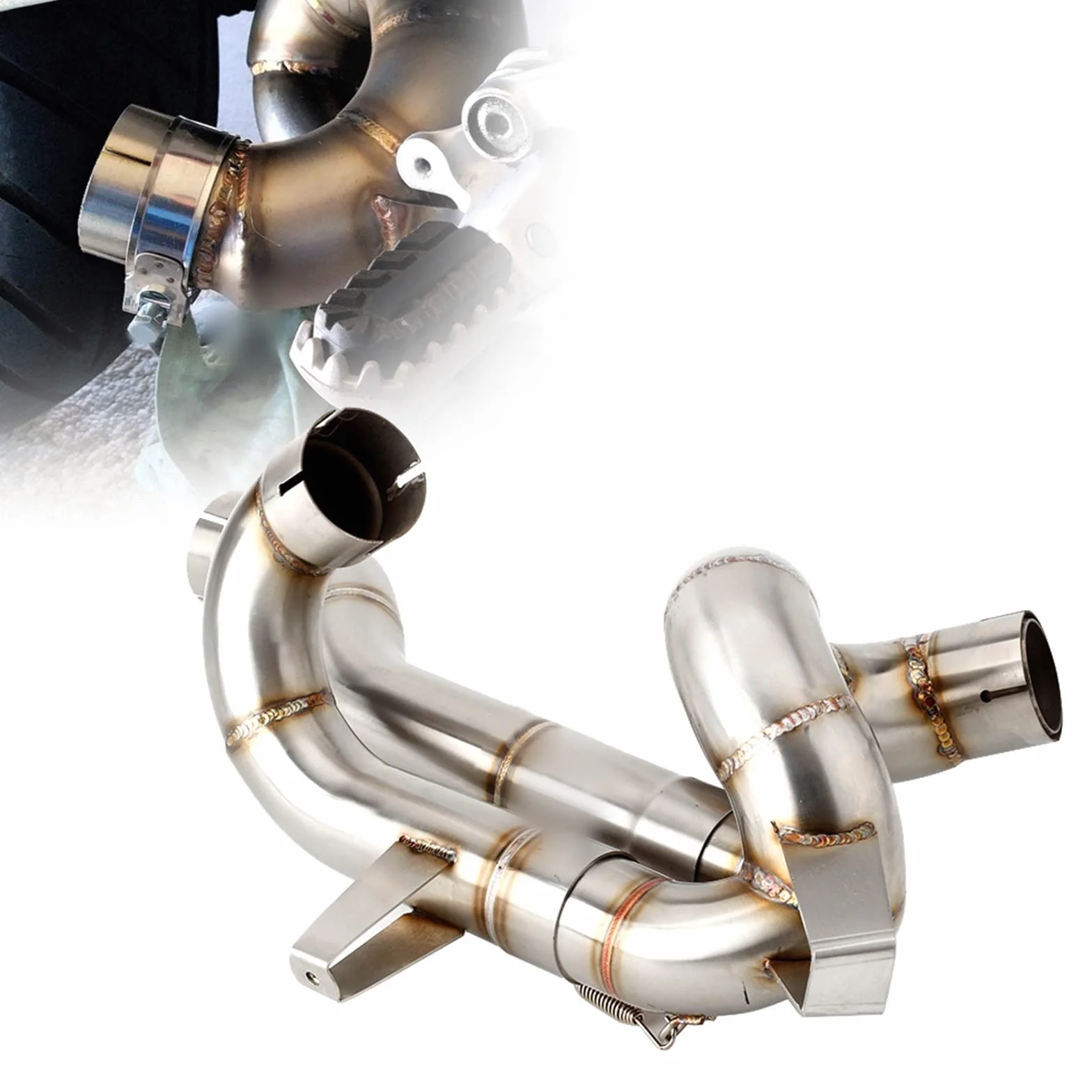 Fuga Decat Tubo Silenziatore Di Scarico Moto Collegamento Catalizzatore Elimina Per Ducati Multistrada V4 V4S/Pikes Peak 2021 2022