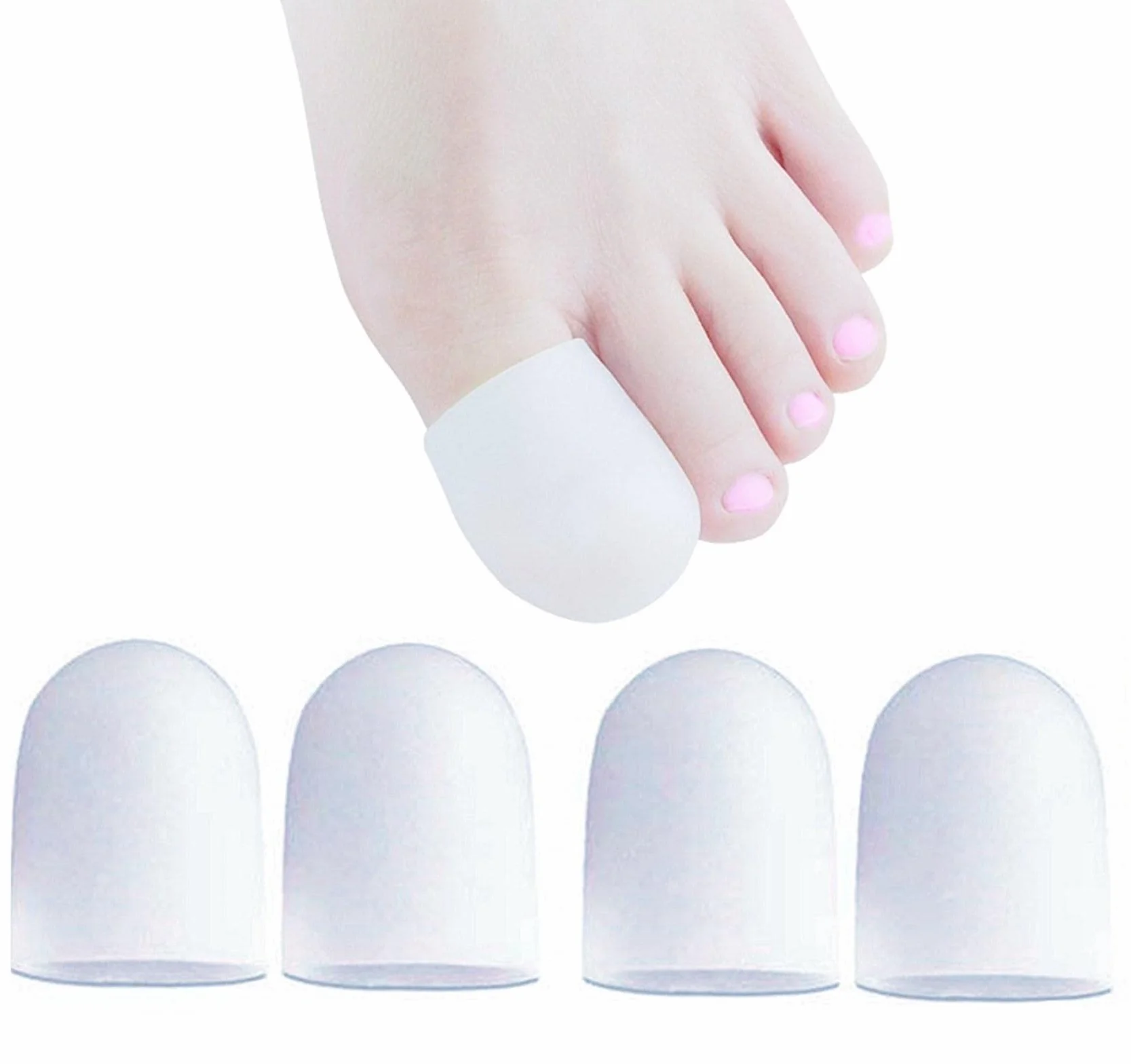 Protezione copri Alluce in silicone 4 pezzi per calli vesciche unghie incarnite
