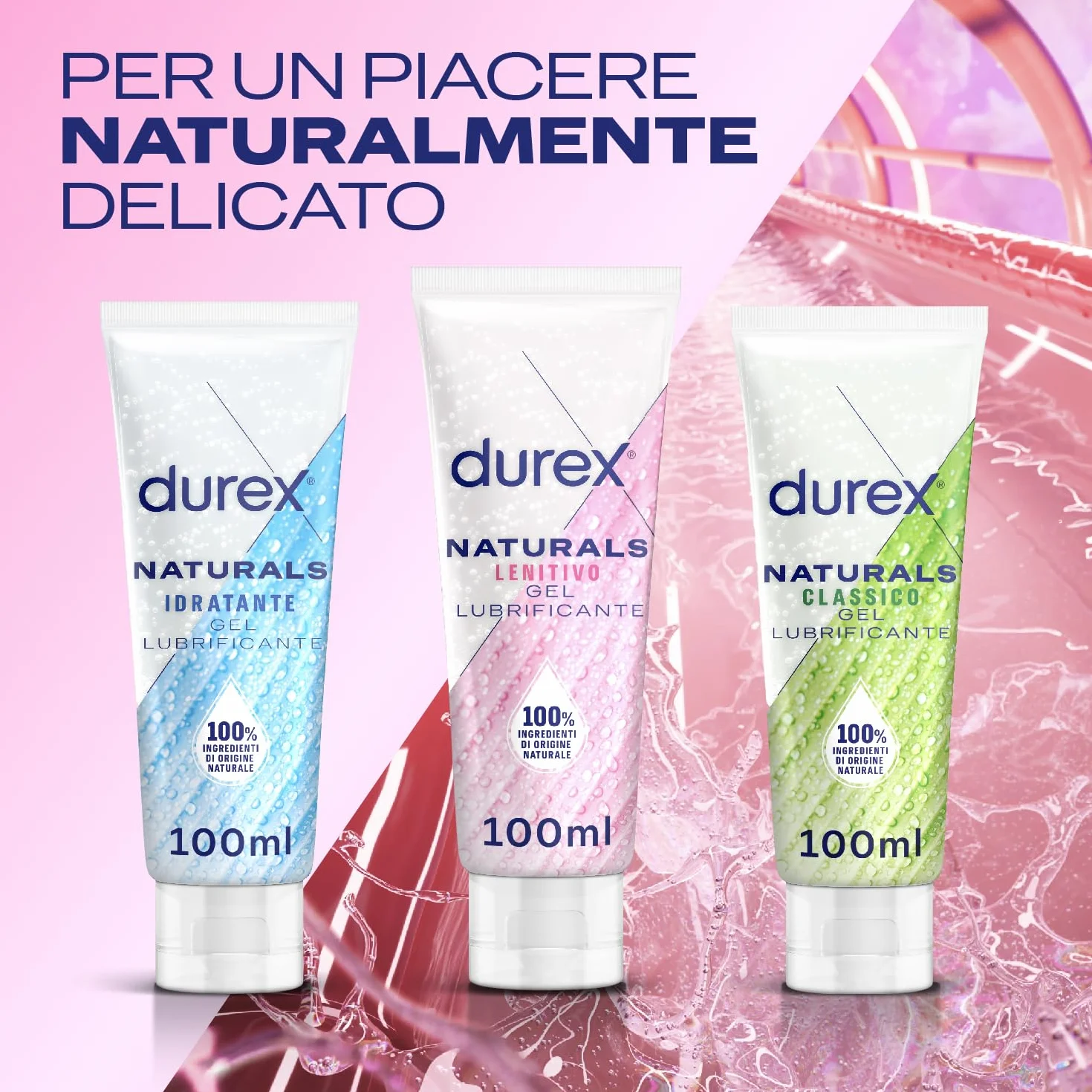 Durex Naturals Lenitivo Lubrificante Intimo Gel 100 ml Aloe Vera