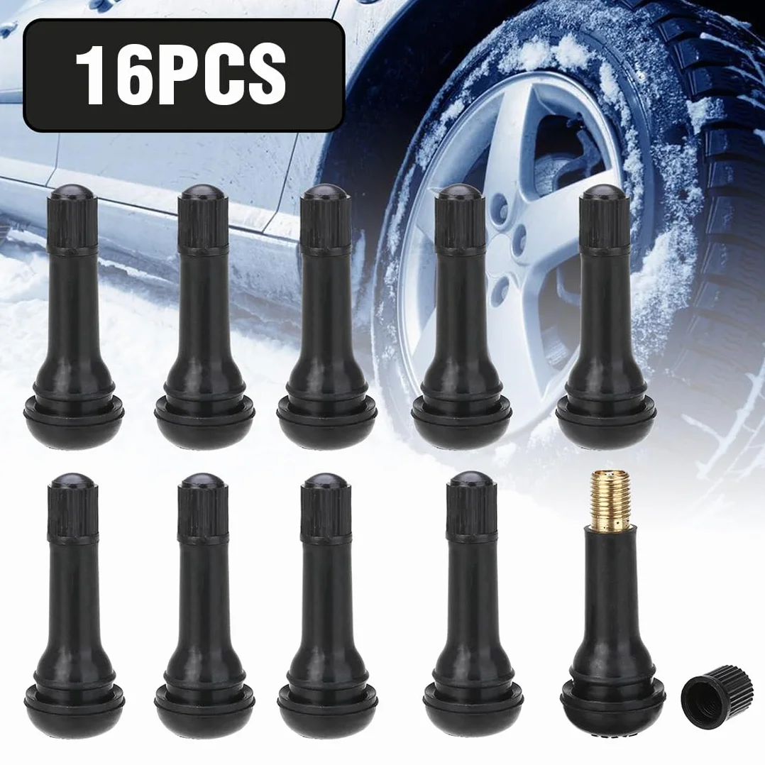 16 pcs TR414 - Valvole Tubeless per Pneumatici Auto, valvole in gomma TR414, valvola per pneumatici per auto, Lega di Zinco