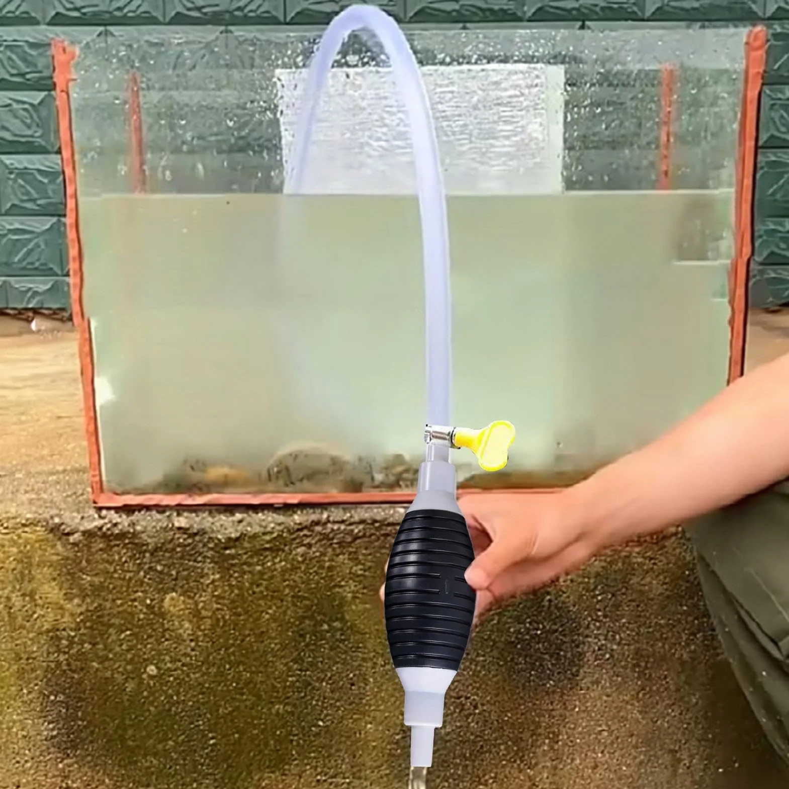Pompa di aspirazione manuale per liquidi - Pompa manuale a ventosa per liquidi, design portatile con tubo a sifone | Attrezzatura da lavoro da giardino, irrigazione, compatibile con tosaerba, strument