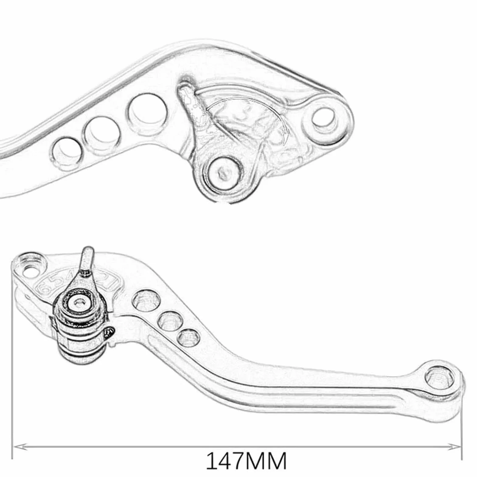 Leva Freno Frizione CNC Regolabile Per Benelli BN 125 BN 150 Tnt 150i BN125 Moto (Black Red)