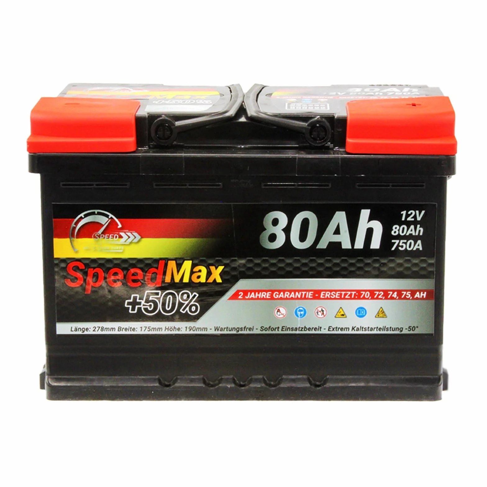 SMC Batteria Auto Speed Max L3-80Ah 750A EN 12V Polo Positivo Destra