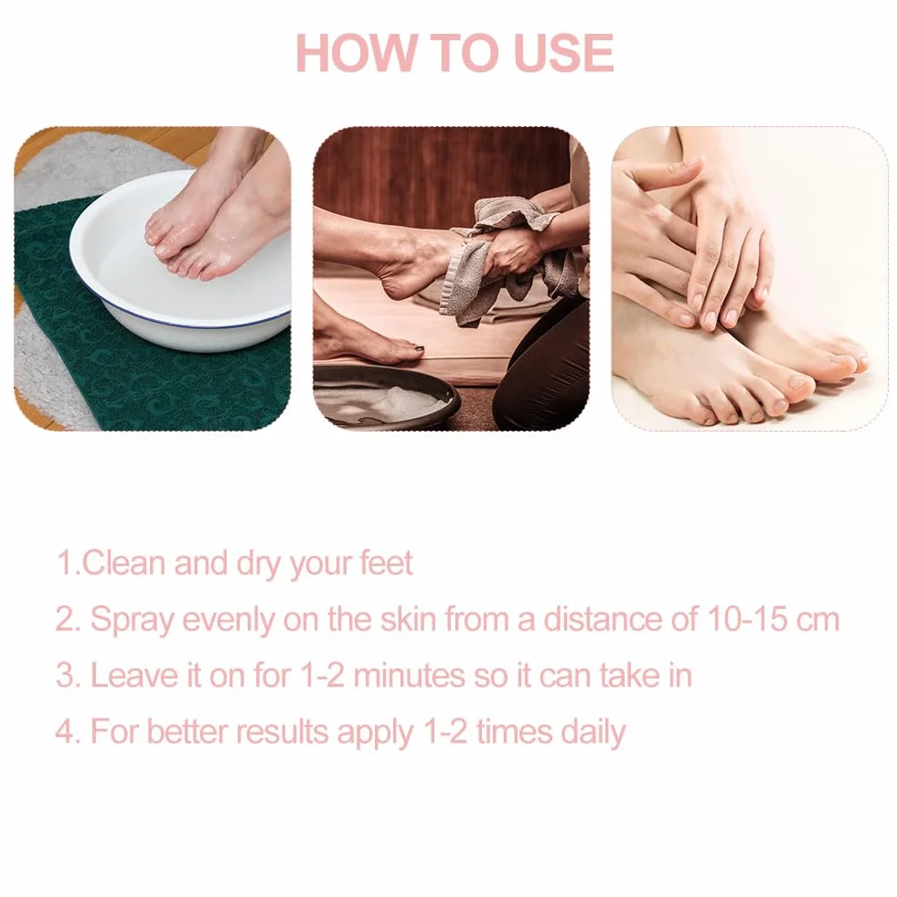 Spray Per Piedi E Unghie 2 Pcs Trattamento Del Piede Cura Dei Piedi 30ml