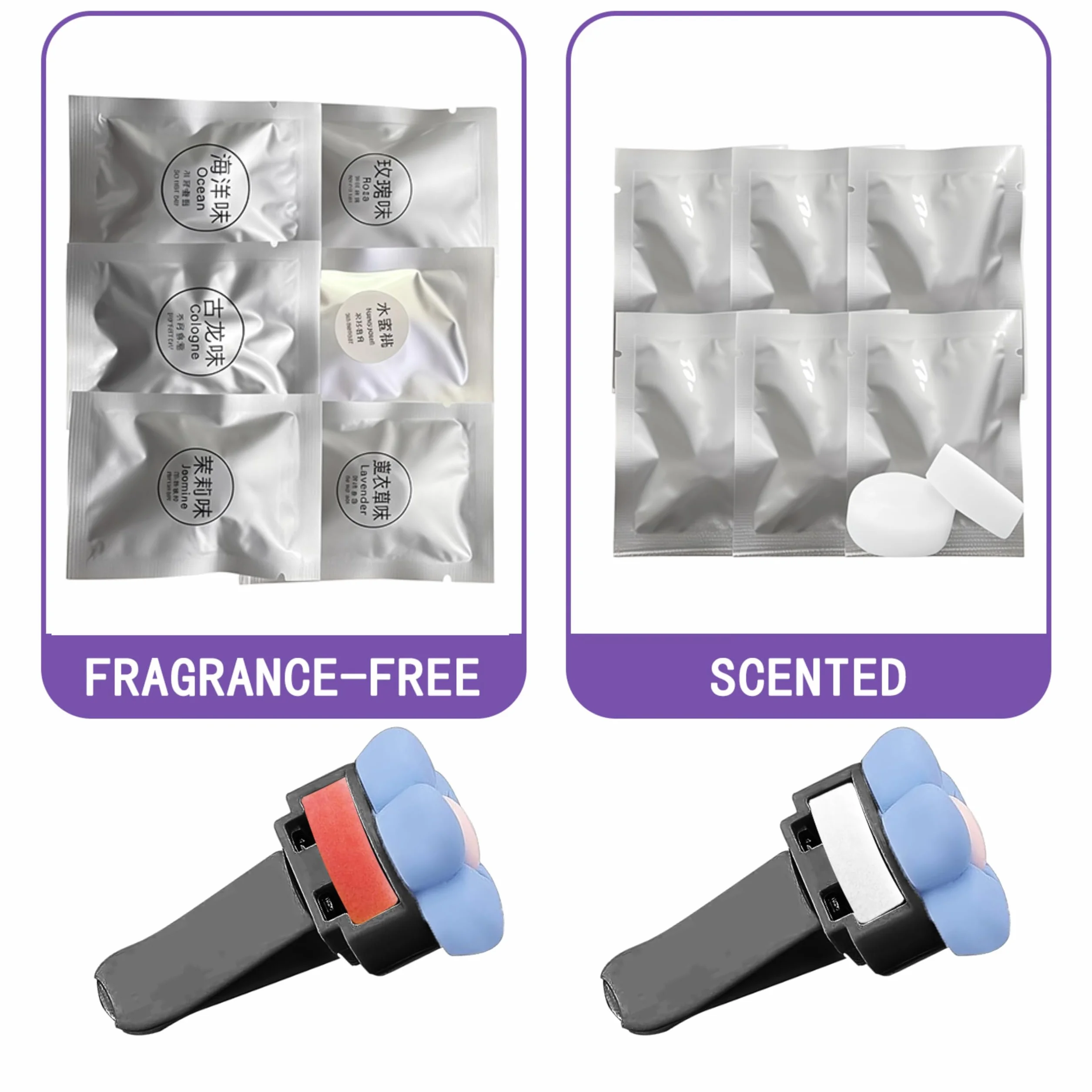 Car Aromaterapia Diffusore 6 Pezzi,deodorante per auto,profumatori auto,profumatore macchina,accessori auto donna,profumi auto,Ciondolo per Interni d'Auto