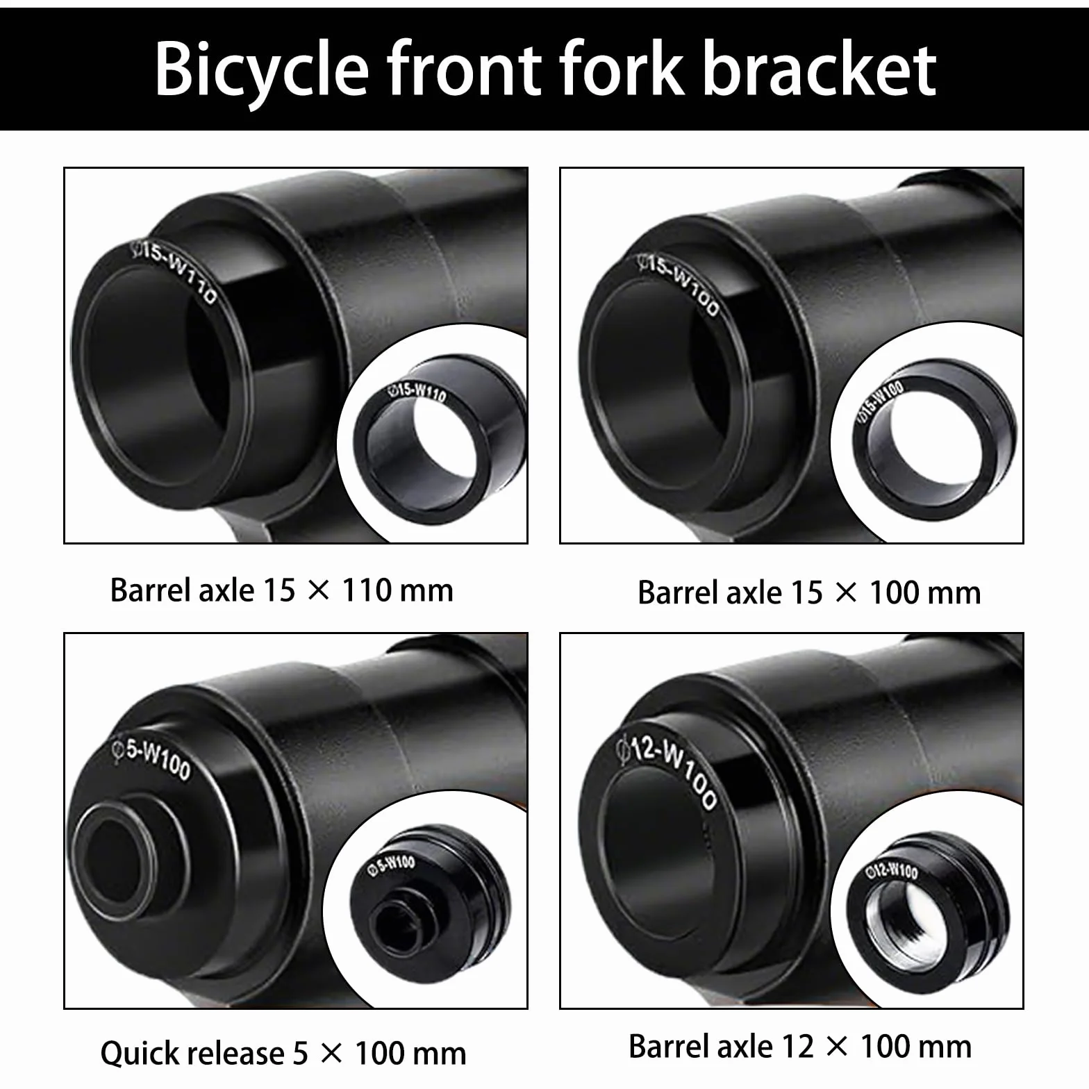 Supporto Forcella Bici Alluminio 5x100mm 12x100mm 15x100mm 15x110mm