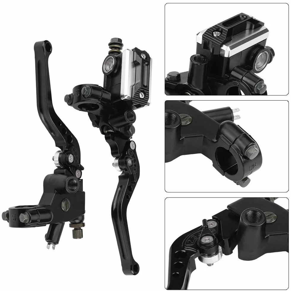 Qiilu QL04610 Uniwersalny Zestaw 1 Para 7/8" (22mm) Dźwignie Sprzęgła Hamulca Motocyklowego
