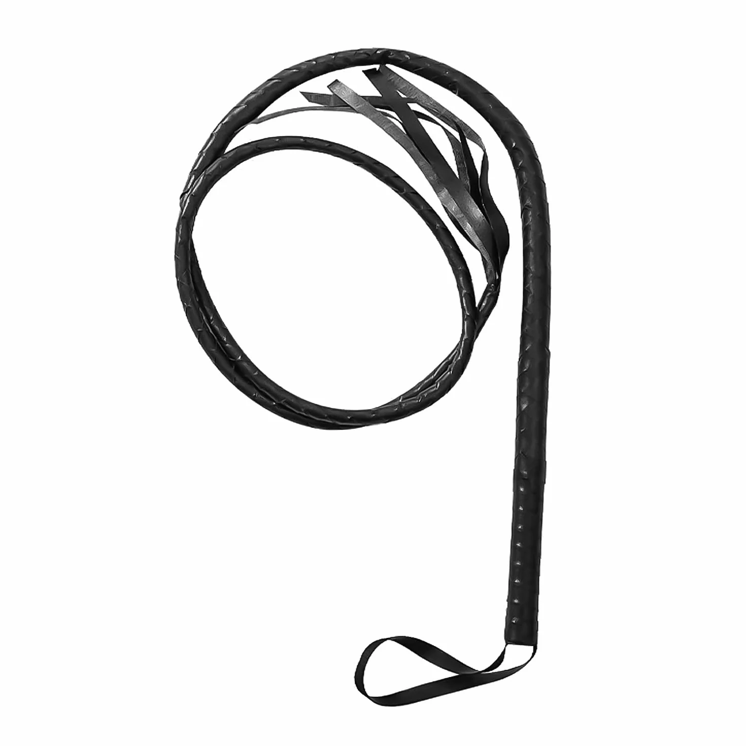 Frusta in Pelle Nera, Accessori Costume Maschera, Giocattoli Adulti