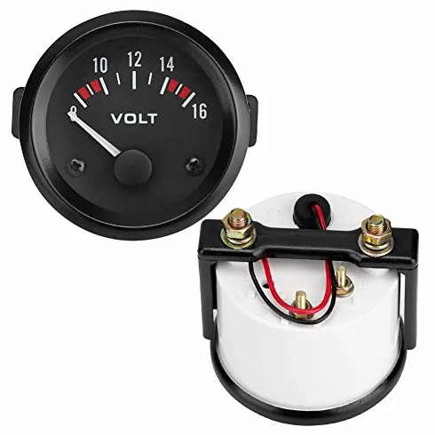 Voltmetro Analogico Universale per Auto 12V 52mm/2in - Gamma di Misurazione del Misuratore di Tensione 8-16V BX100007