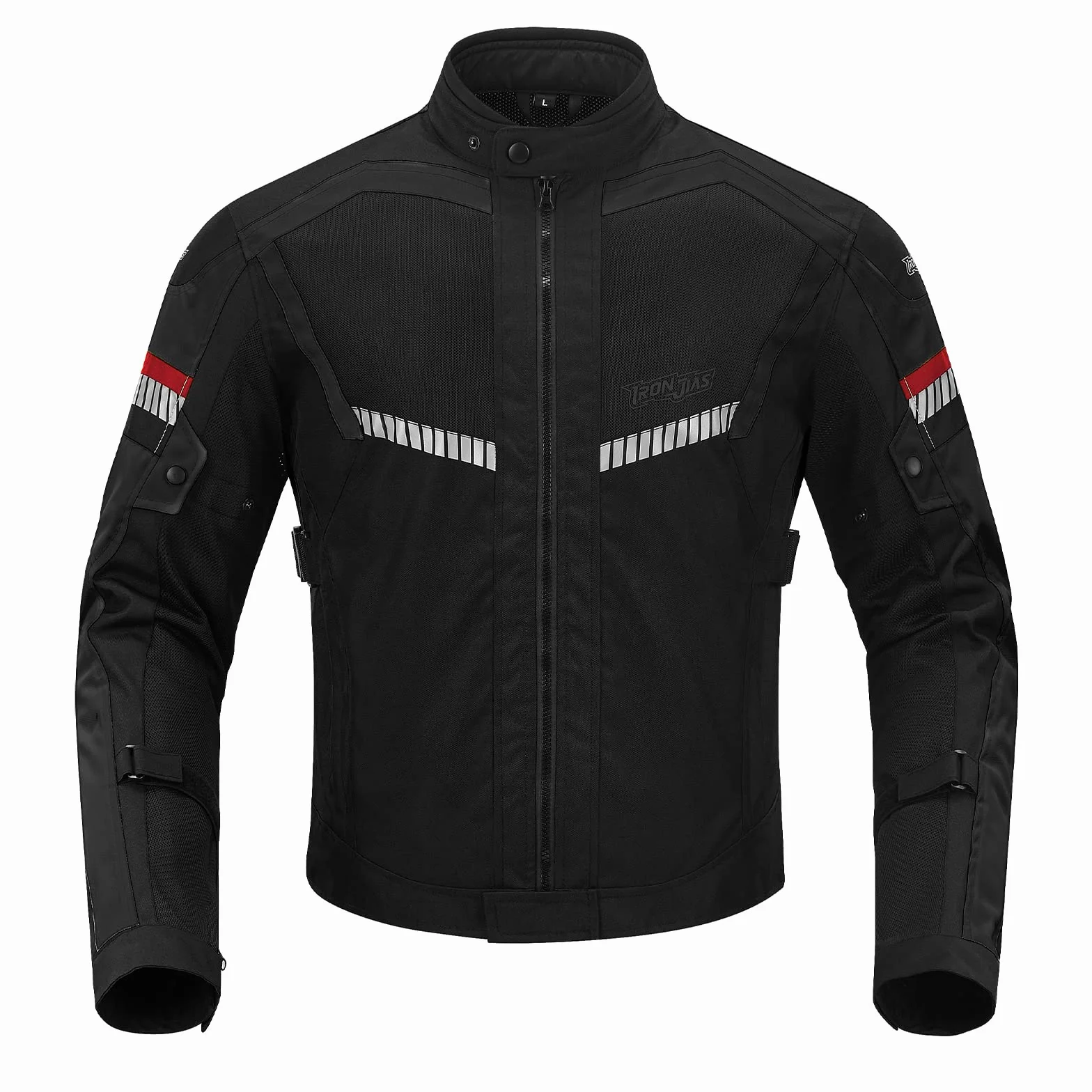 BORLENI Giacca da Moto da Uomo Estate, Traspirante, Protezione Dalle Armi, Riflettente