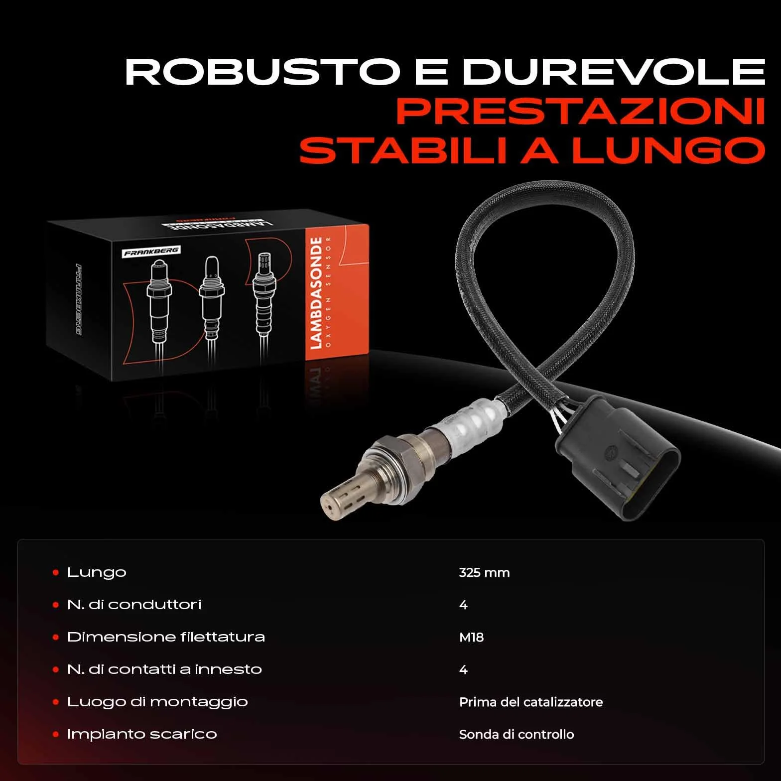 Frankberg Sonda lambda diagnostica Compatibile con Punto 199 500 312