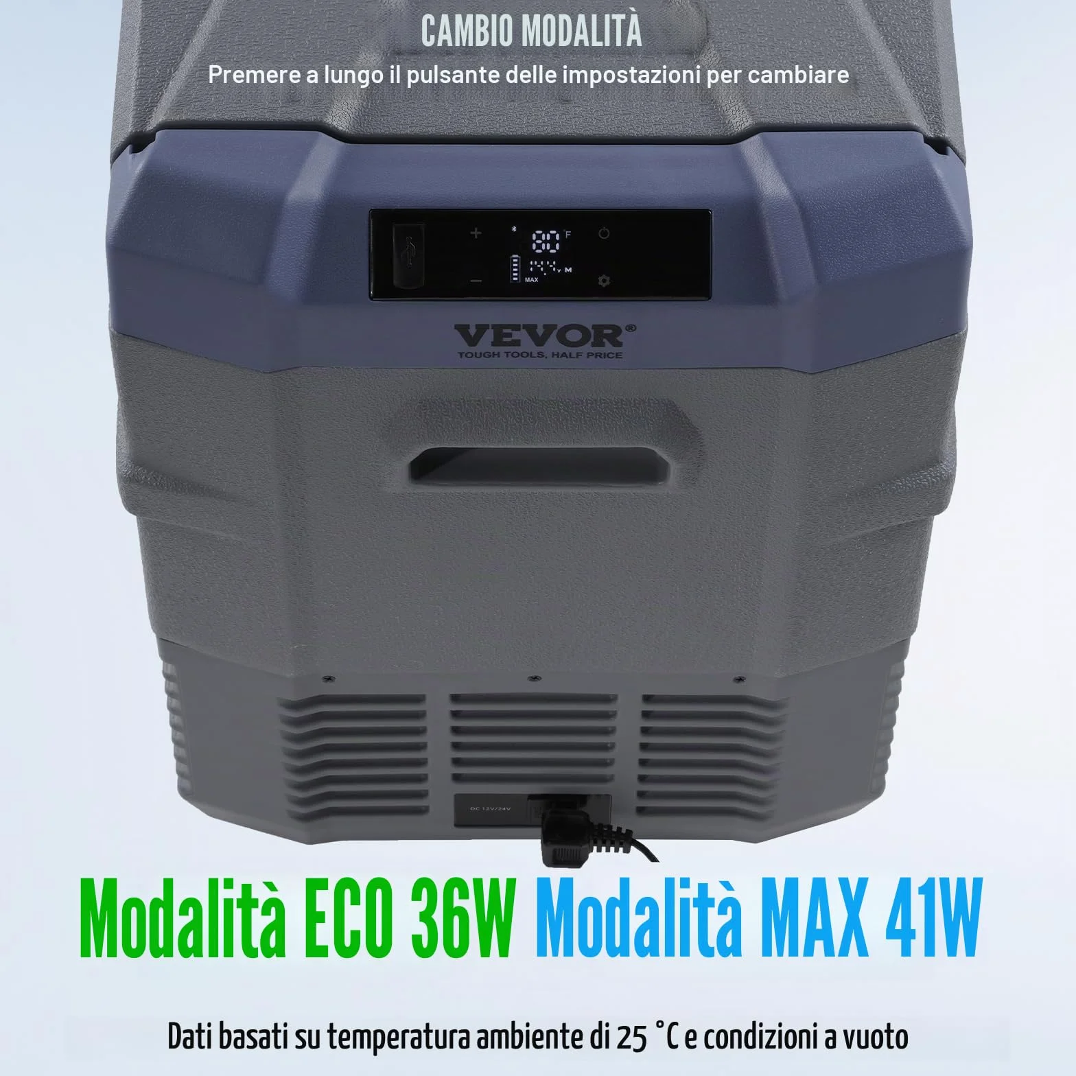 VEVOR Frigorifero per Auto 45L 12V Compressore Congelatore Portatile Zona Singola
