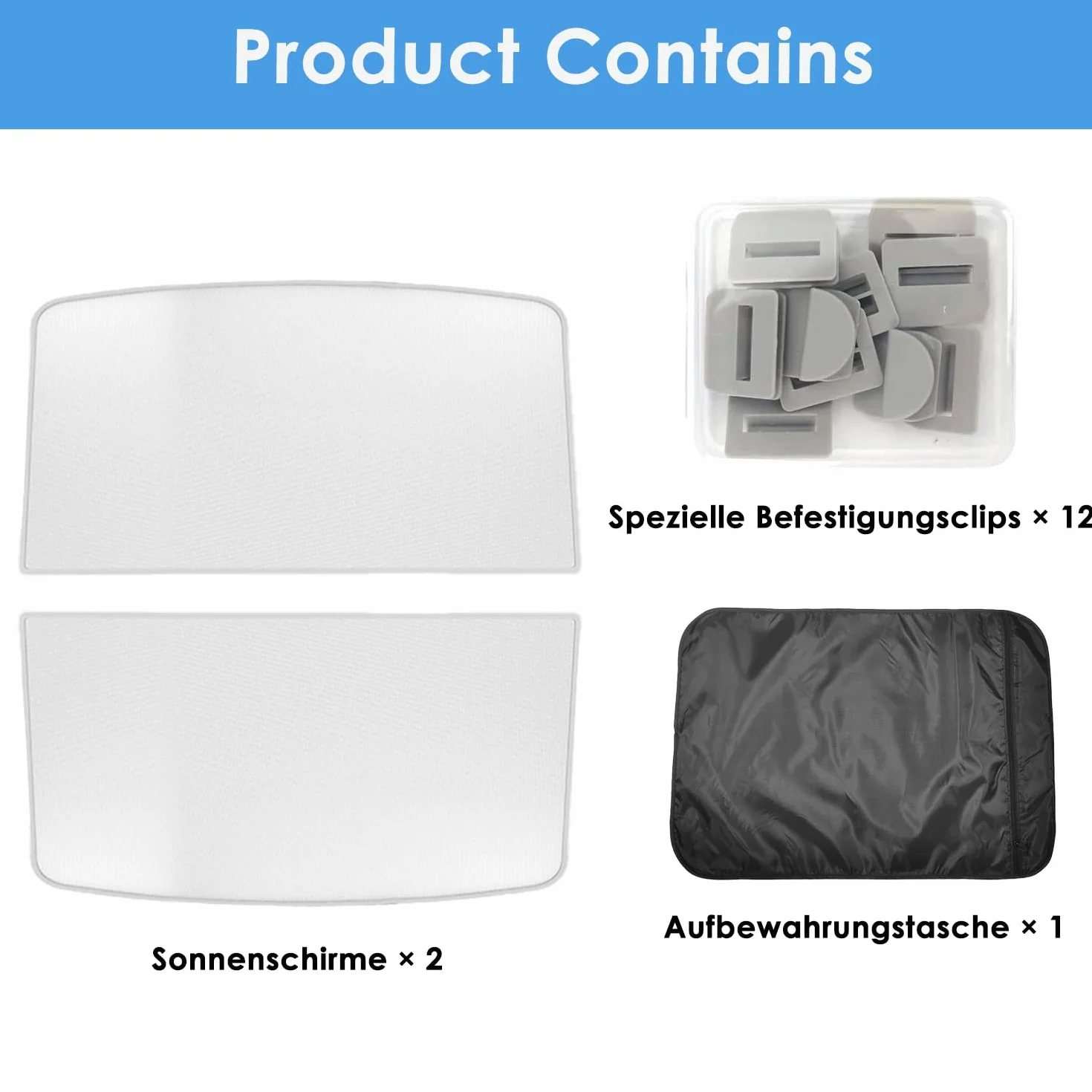 Parasole per Tetto Panoramico per Tesla Model Y, Parasole Tetto Juniper Set 2, Struttura Isolante a 8 Strati in Nanomateriali, Tettoia Model Y 2025 Protezione UV, Cerchi in Acciaio Rinforzato