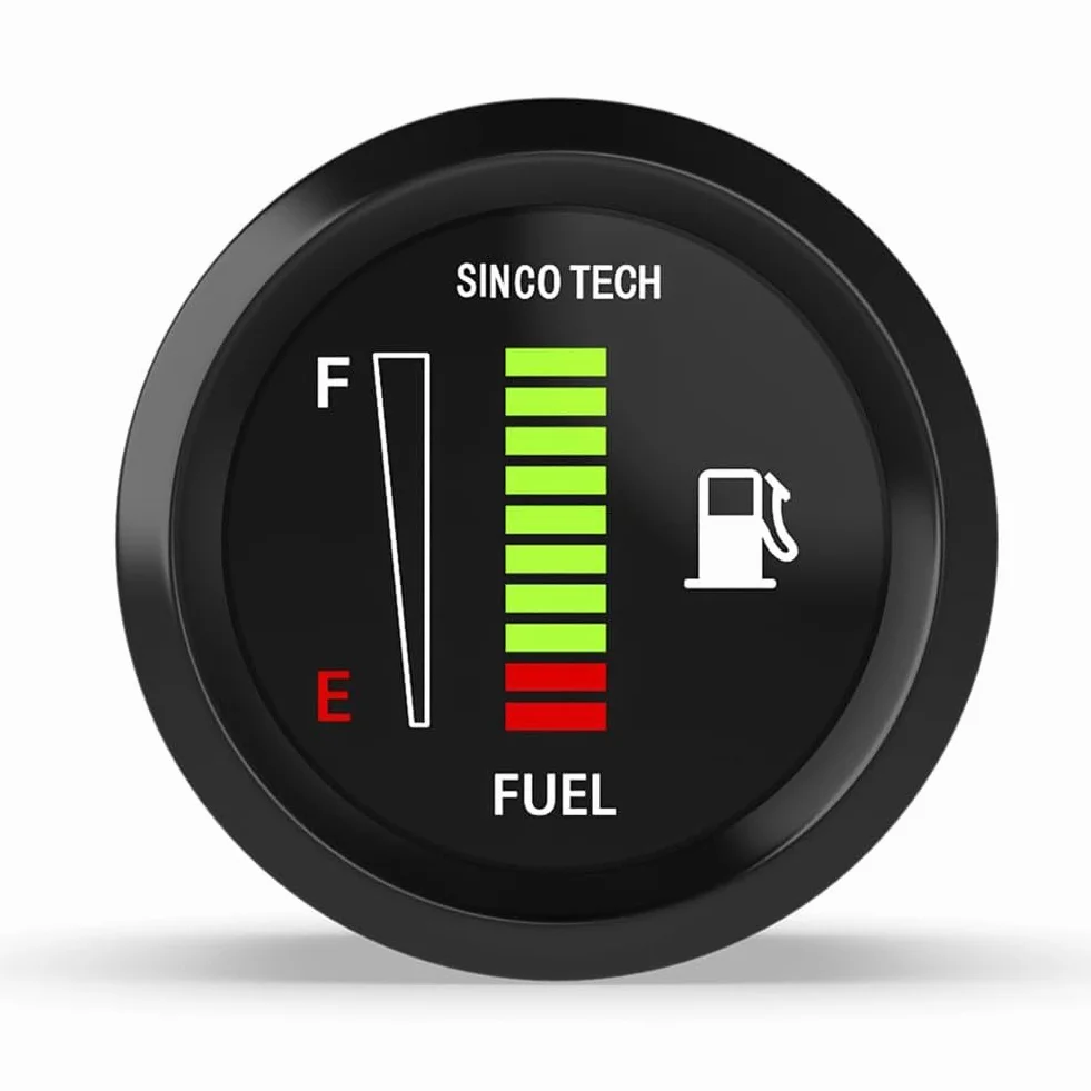 Indicatore di livello carburante 52 mm 12V plastica nera