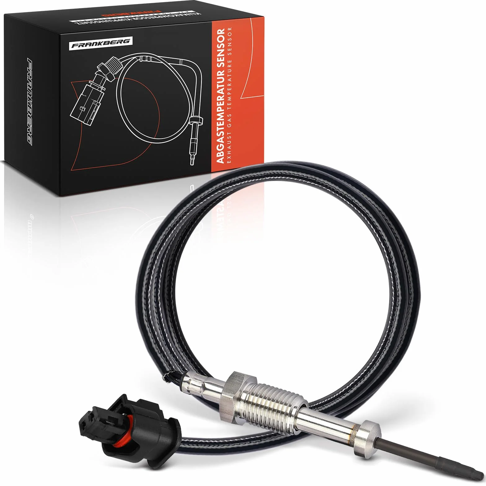 Frankberg Sensore temperatura gas di scarico 2-Poli Compatibile con Serie 1 F20 Serie 1 F21 2 Coupé F22 F87 3 Gran Turismo F34 Serie 3 E90 Serie 3 F30 F80 Serie 3 Touring F31 Replace# 13628509963