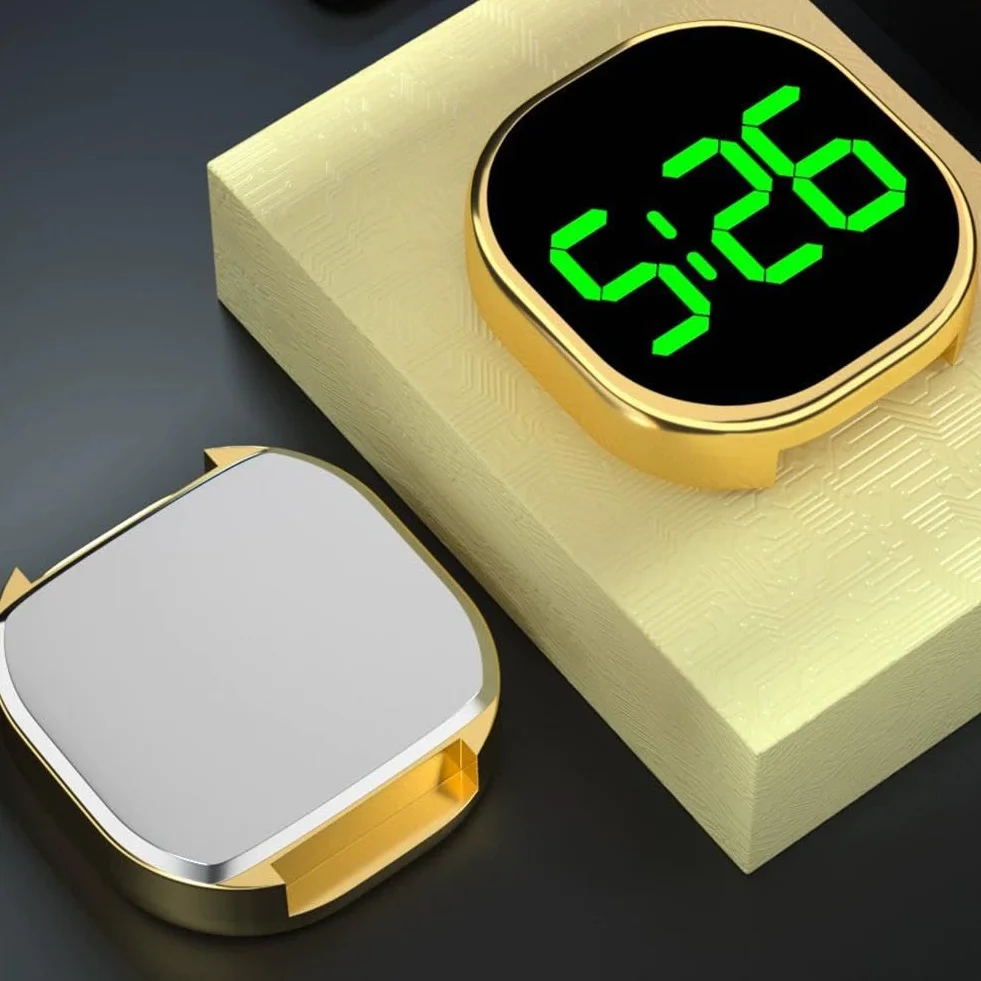 Orologio elettronico, orologio elettronico LED per veicoli, schermo LCD chiaro, utilizzato per cruscotti automobilistici e avventure all'aperto (A)