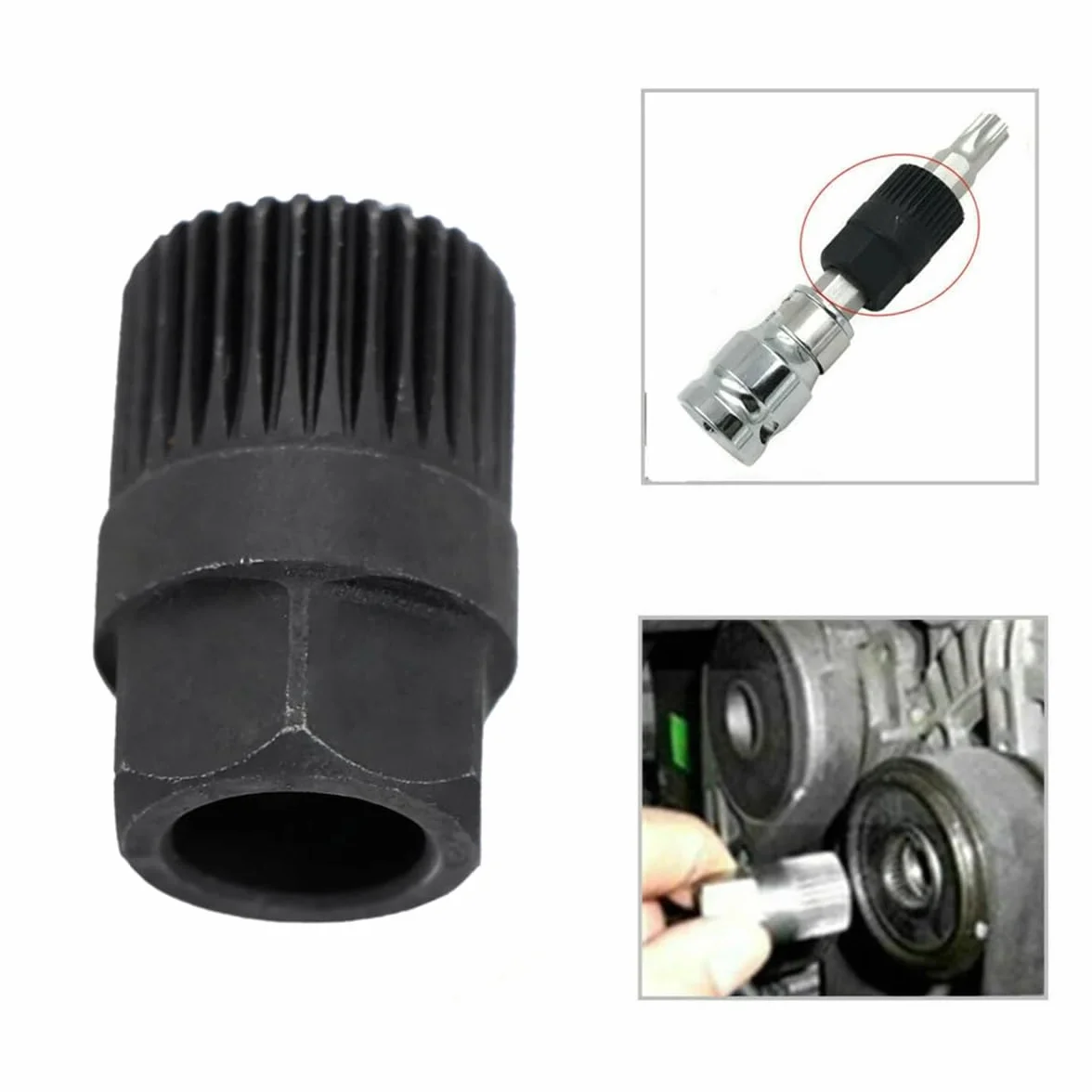 JNNJ 2 Pc Strumento di Rimozione della Puleggia, 33 Denti Rimozione della Puleggia, Auto Puleggia del Motore Strumento di Montaggio Strumento di Riparazione del Generatore, Rimozione della Puleggias