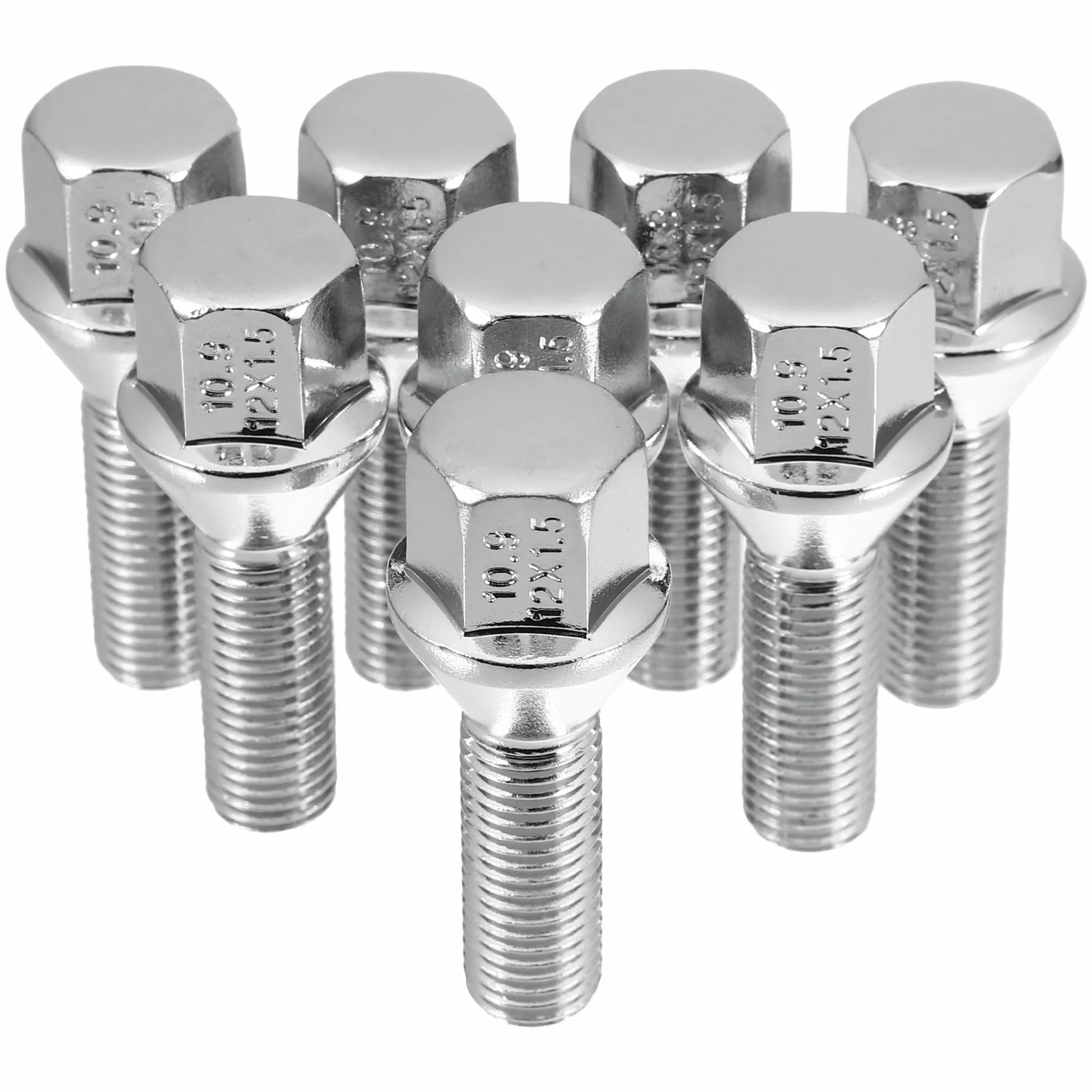 QUARKZMAN M12 x 1.5 Ruota Bulloni Conicità 60° Bulloni Capocorda Dadi Ruota Borchie Set 8pz