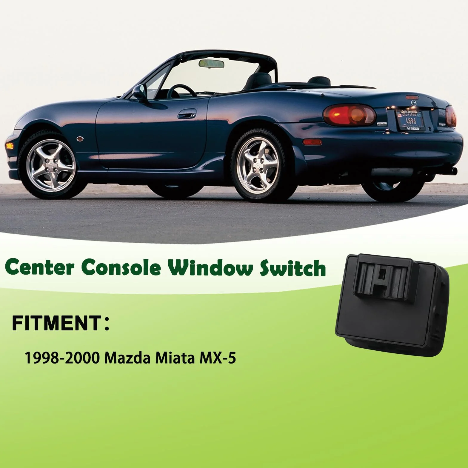 Interruttore per alzacristalli elettrici per console centrale, compatibile con Mazda Miata 1998-2000, sostituisce NC11-66-350B-02