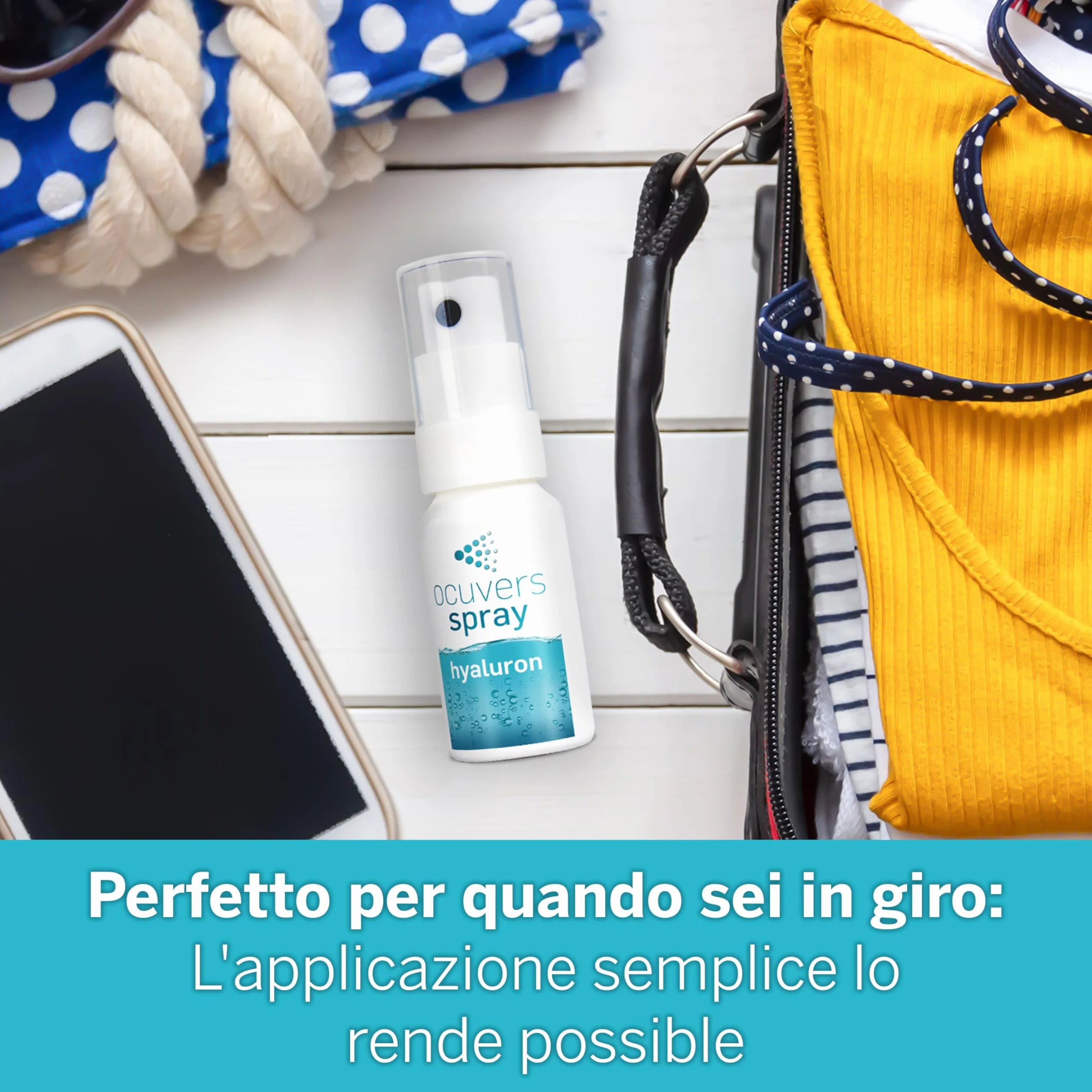 Ocuvers Hyaluron Spray Oculare 15 ml – spray per secchezza oculare con liposomi, senza conservanti