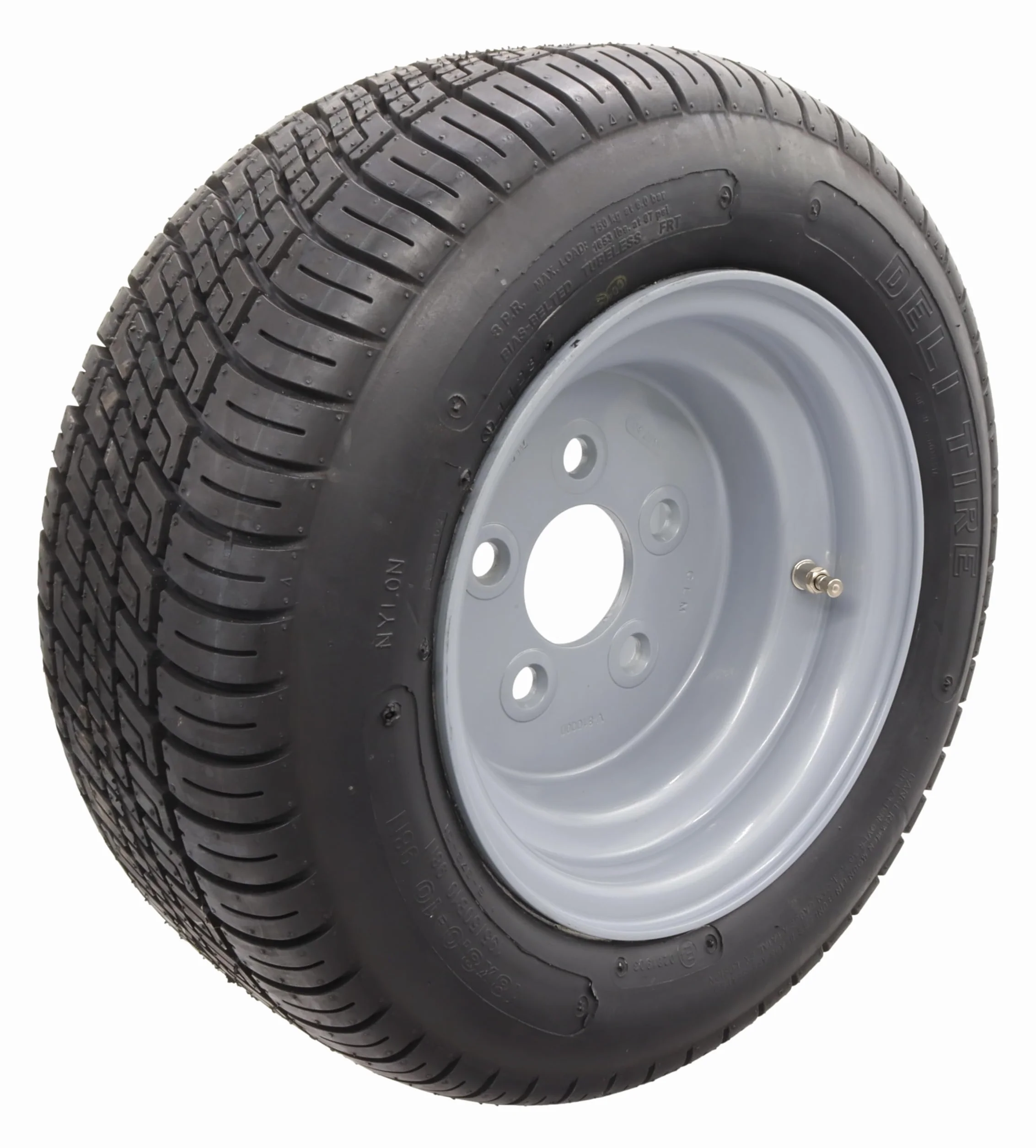 Pneumatici completi 195/50 B10 18x8.0-10 5x112 ET-4 750 kg rimorchio Deli Tire