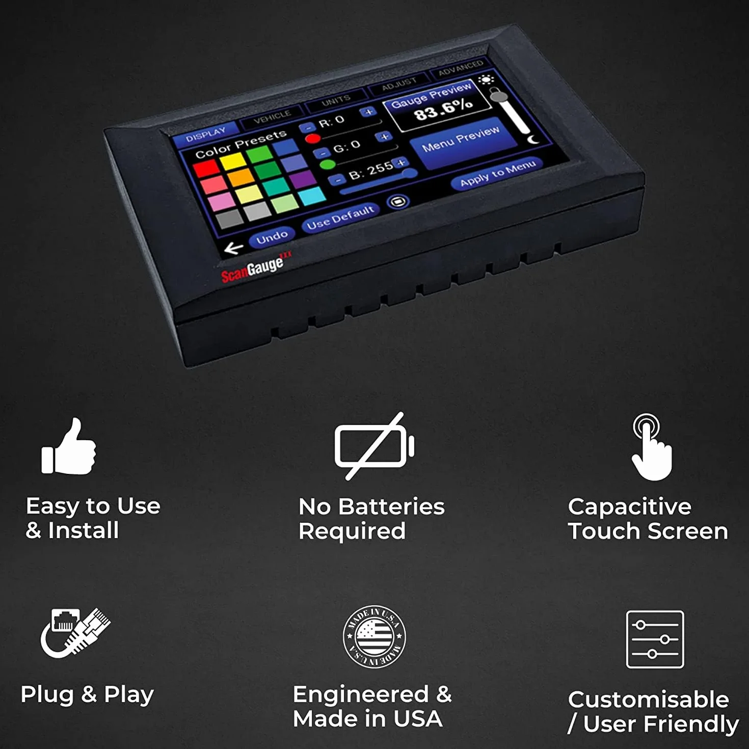 ScanGauge III Computer di viaggio carburante con XGauge (include supporto per finestra Deluxe) PN: sgIII