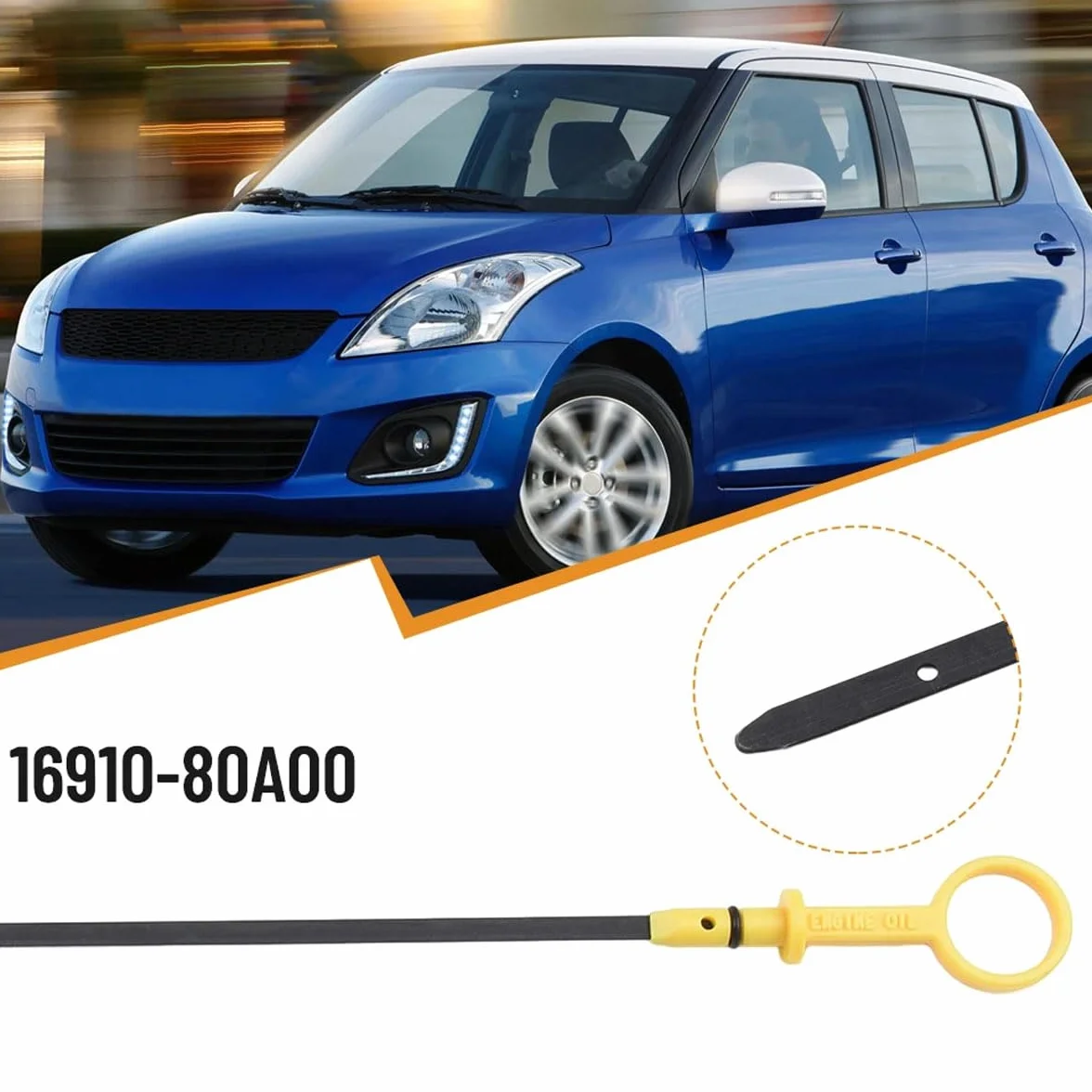 Indicatore del Livello Olio Motore 16910-80A00 per Suzuki Grand Vitara 2000-2010 Jimny 1.3L 4 Cilindri M13A DOHC 56cm