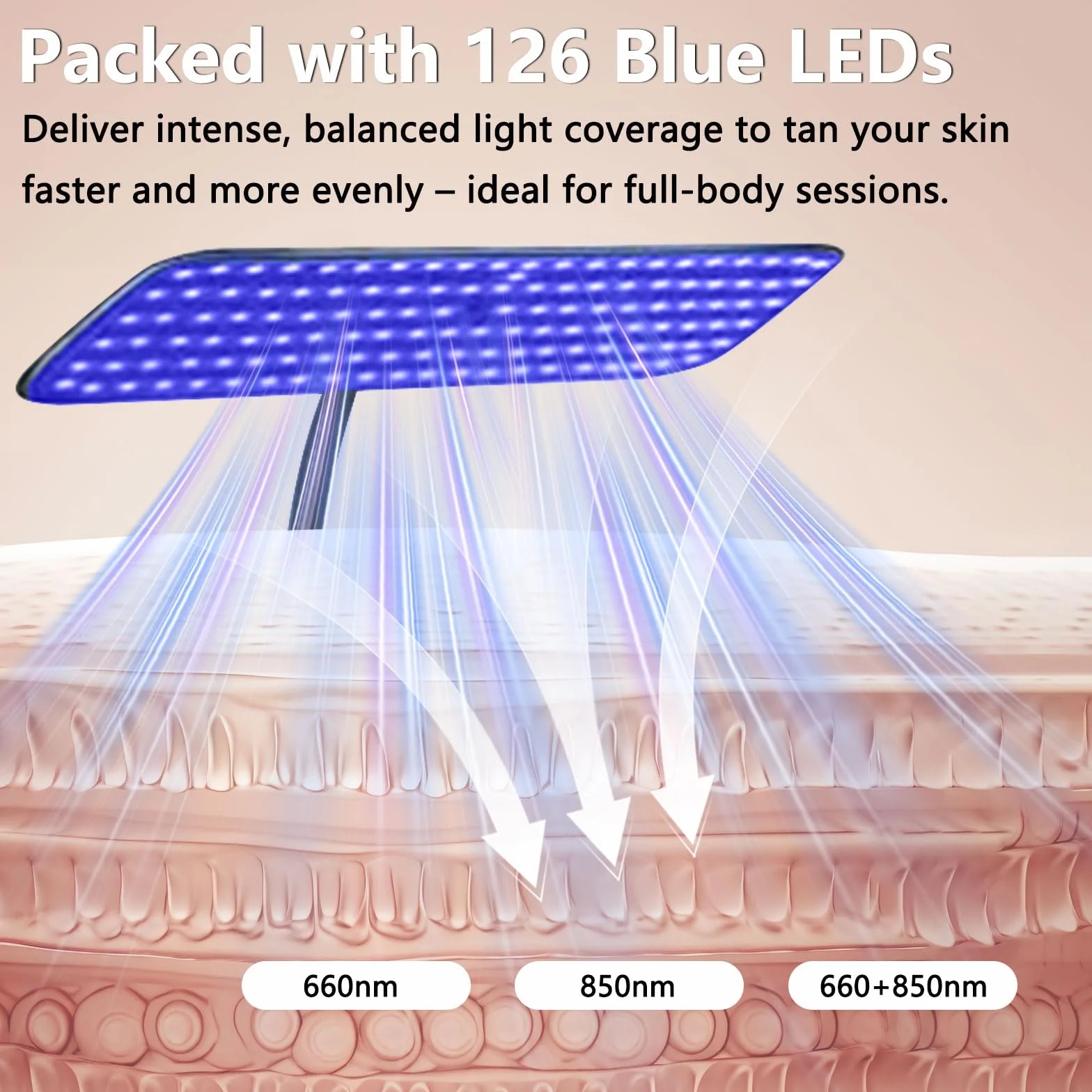 Solarium casa abbronzante viso 660+850nm lampada solarium 240 LED altezza regolabile inclinazione 3 modalità 5 livelli luminosità timer portatile viso corpo