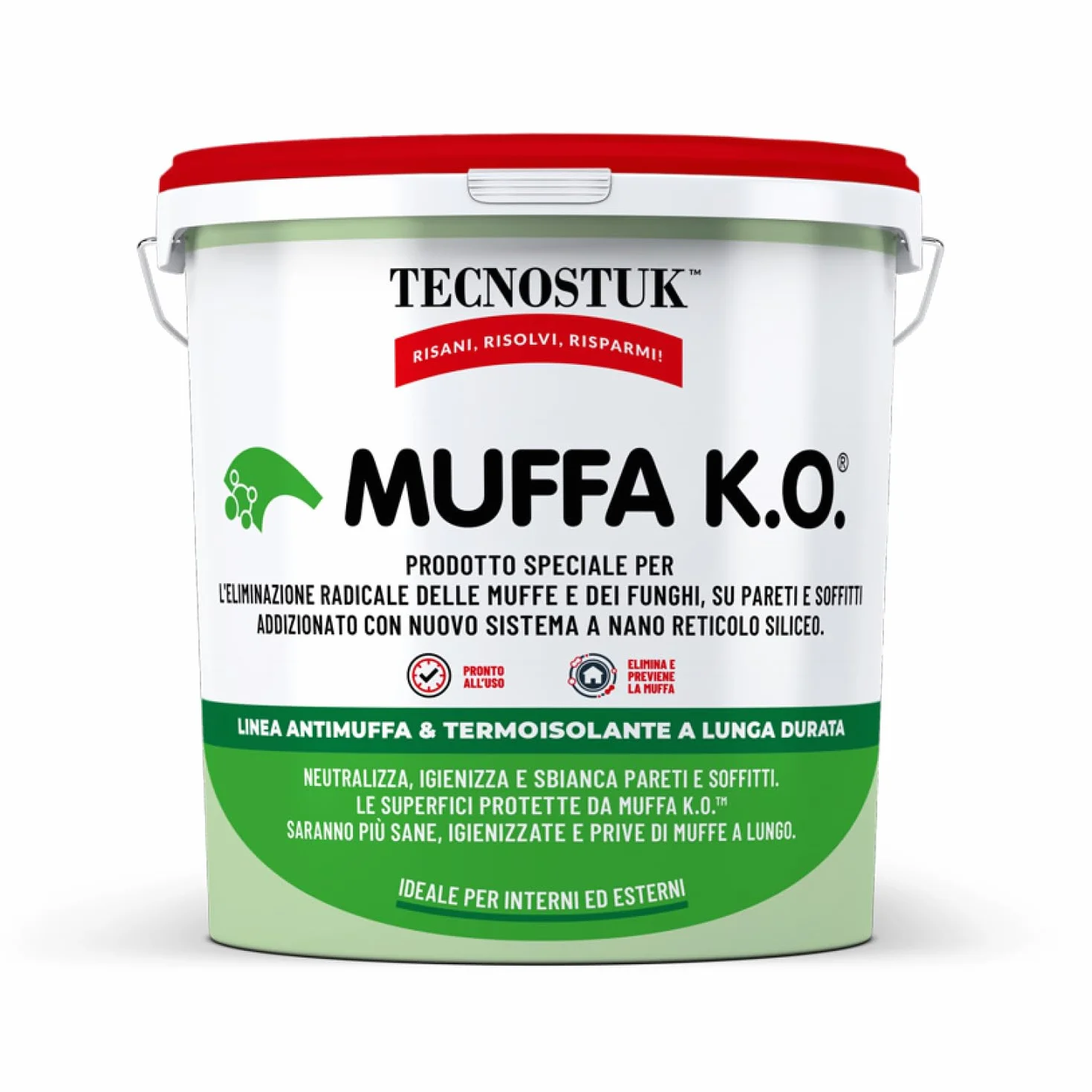 TECNOSTUK Muffa K.O. 3 L. Fondo Speciale Antimuffa e Termoisolante Classe A+