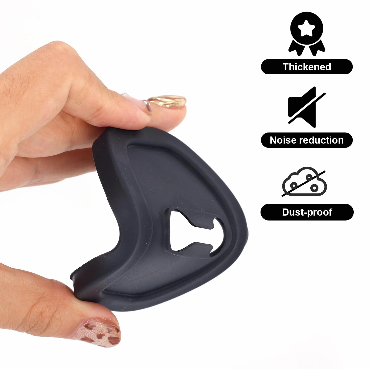 BOXOB 8pz Protezione Serratura Porta Auto, Copri-Protezione Serratura Portiera Auto Silicone Spesso Assorbimento Silenzioso degli Riduzione Rumore Accessori Universali Maggior Parte Veicoli(Nero)