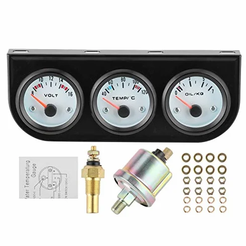 Kit indicatore triplo universale auto Temperatura acqua Volt Pressione olio
