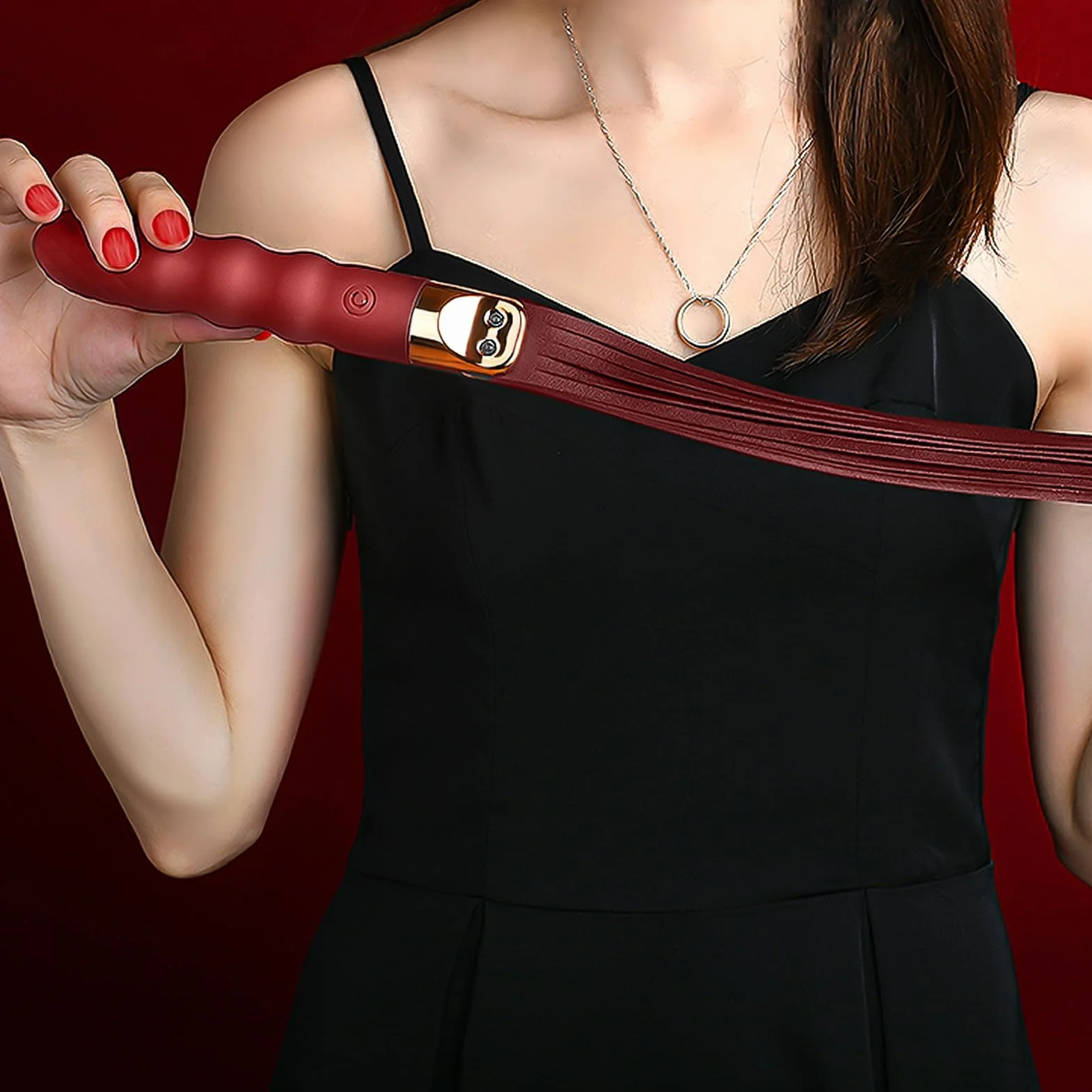 SXOVO Frustino Vibrante 2 in 1 Dildo 10 Modalità per Stimolazione Prostata Punto G BDSM