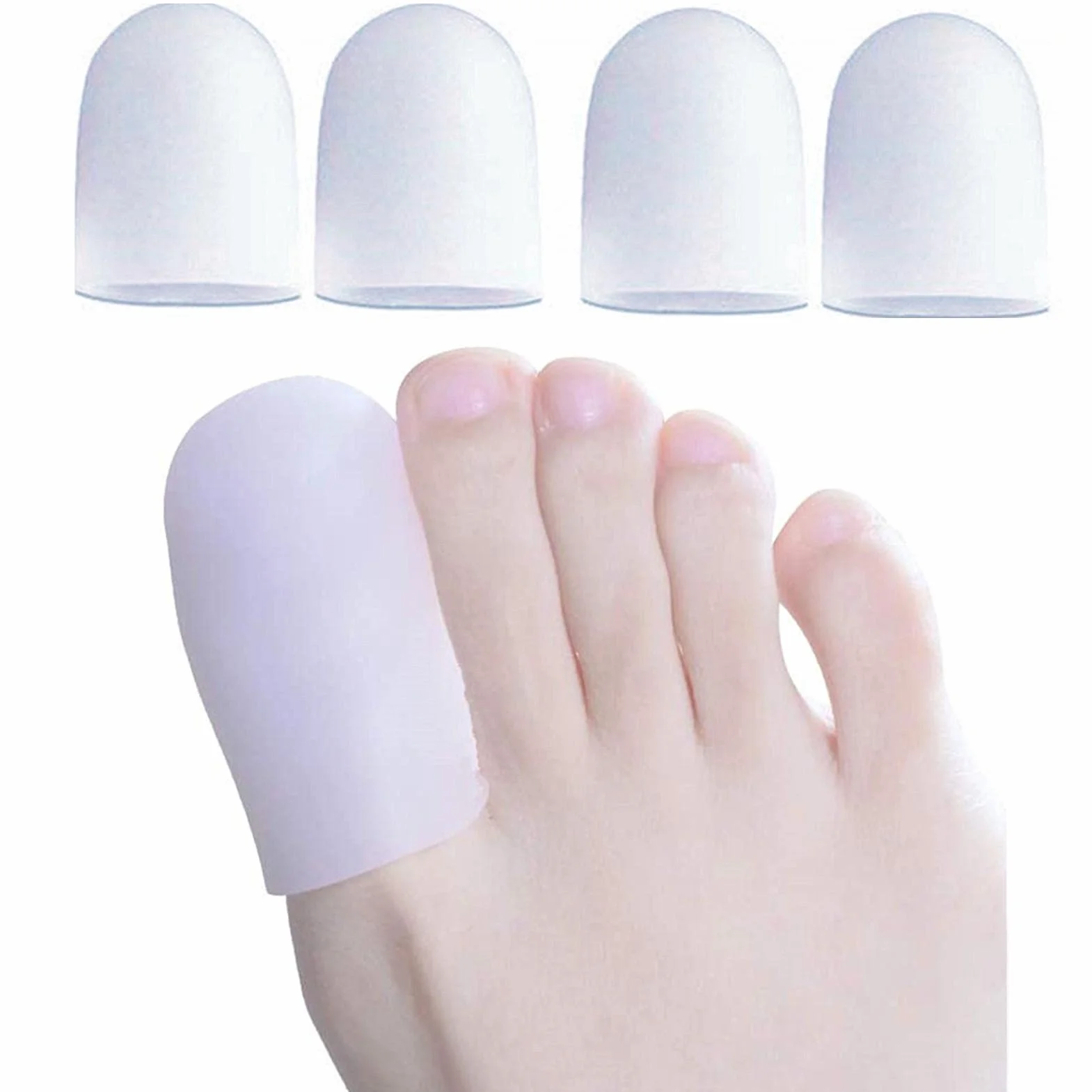 Protezione copri Alluce in silicone 4 pezzi per calli vesciche unghie incarnite