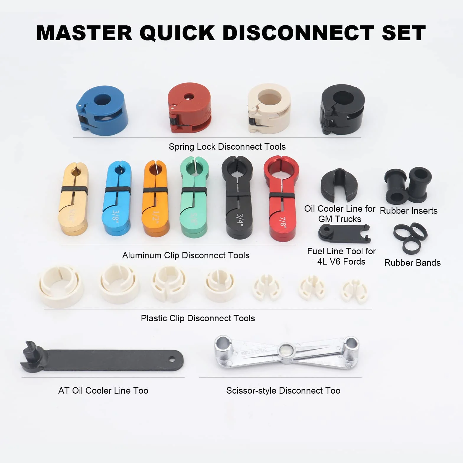 Set di Strumenti di Disconnessione Rapida, 22 PCS Tubo Flessibile Aria Condizionata per Auto Tubo di Olio Tubo di Carburante Strumento di Rimozione Strumento di Disconnessione per Sistemi