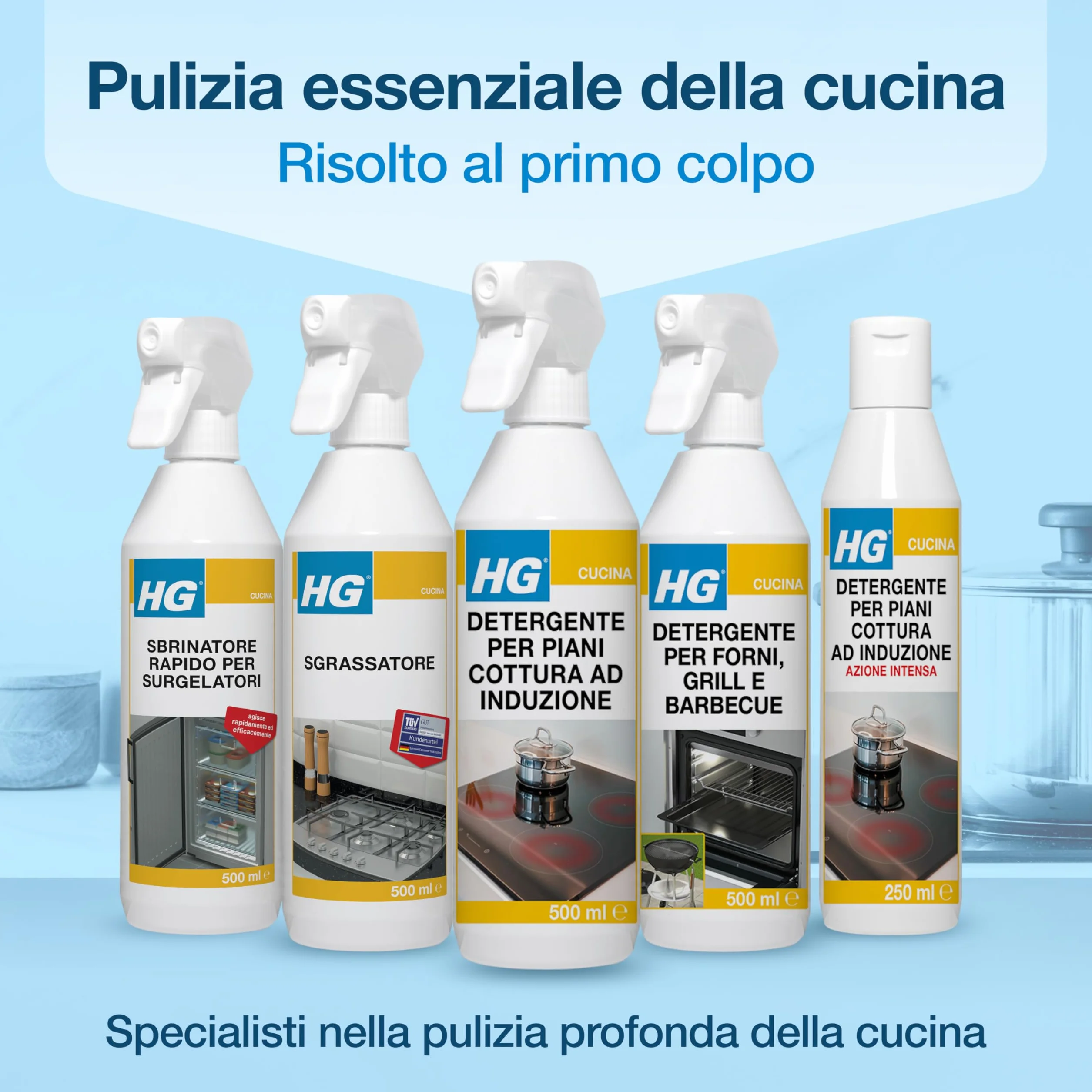HG Detergente Piani Cottura Vetroceramica Gas 500 ml